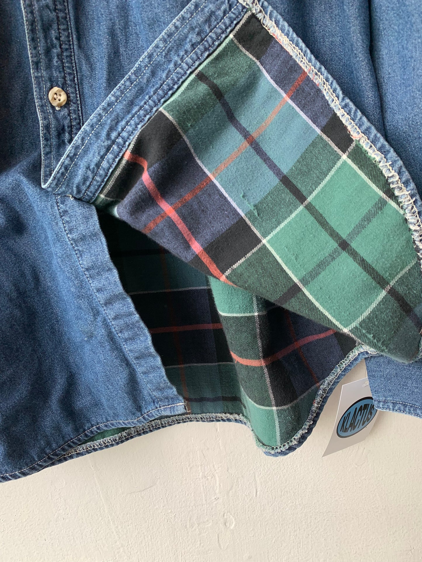 Y2k Lined Denim Shirt