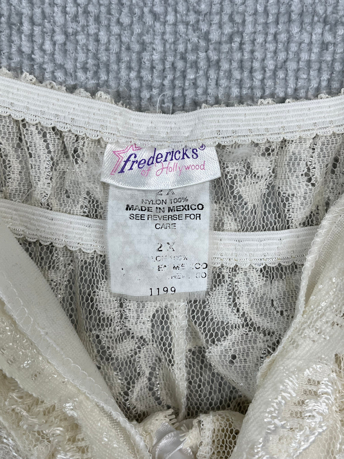 90's Fredericks White Lace Dress