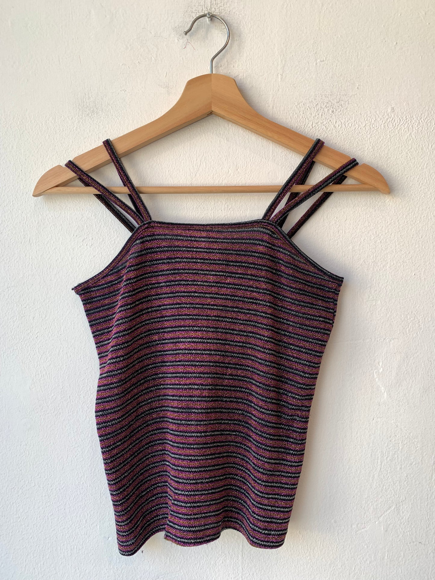 90's Sparkly Stripe Top