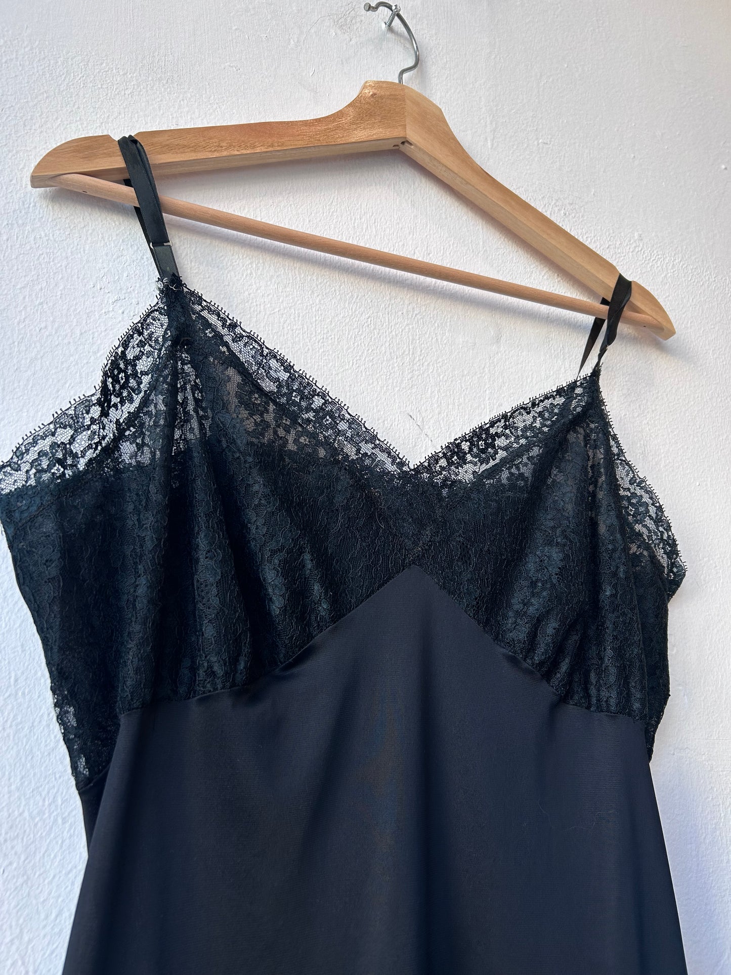 70’s Black Slip Dress