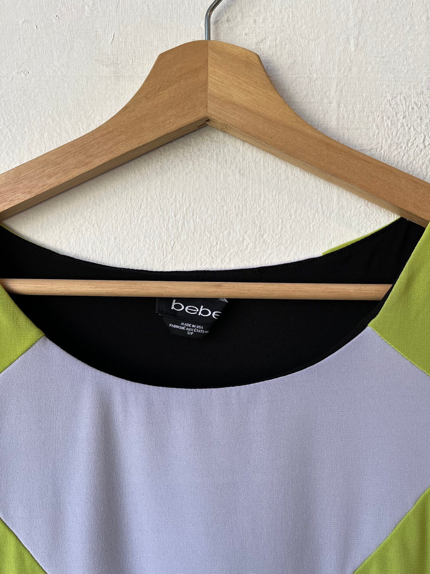 90's Bebe Mesh Sleeve Top