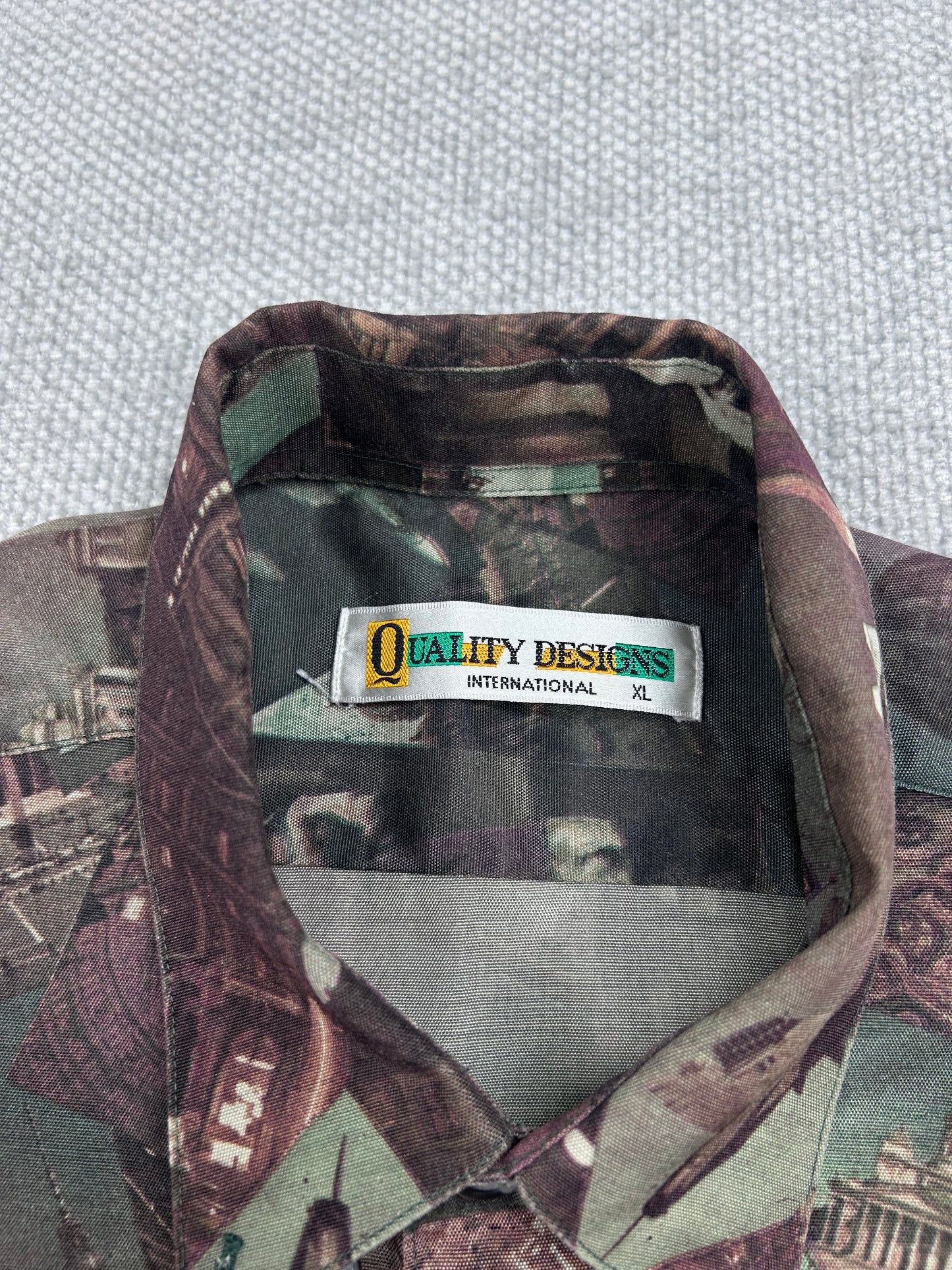 90’s Picture Collage Button Down