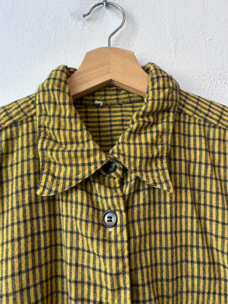 80's Cropped Wool Button Up Shirt