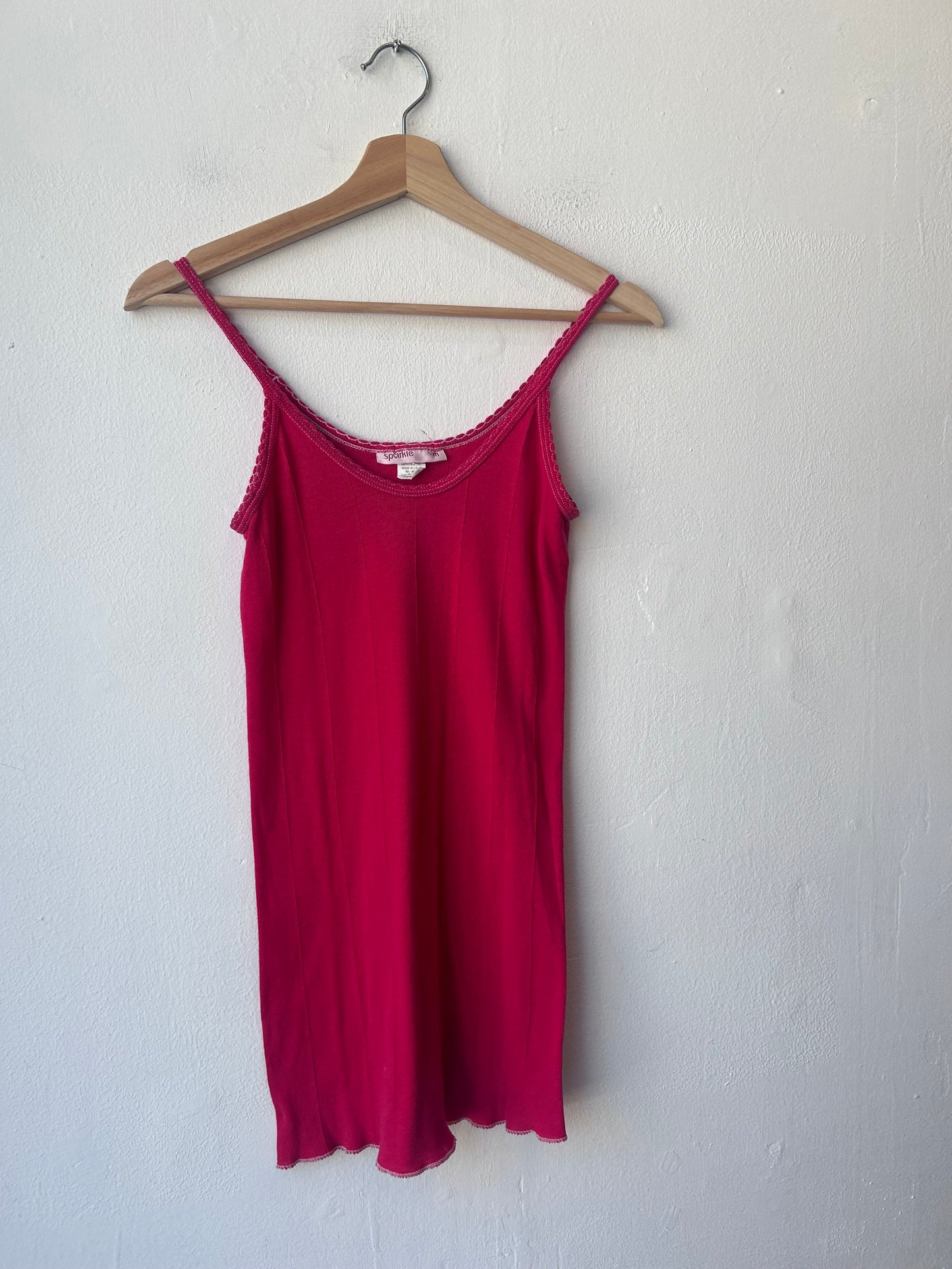 Y2K Red Contrast Tank