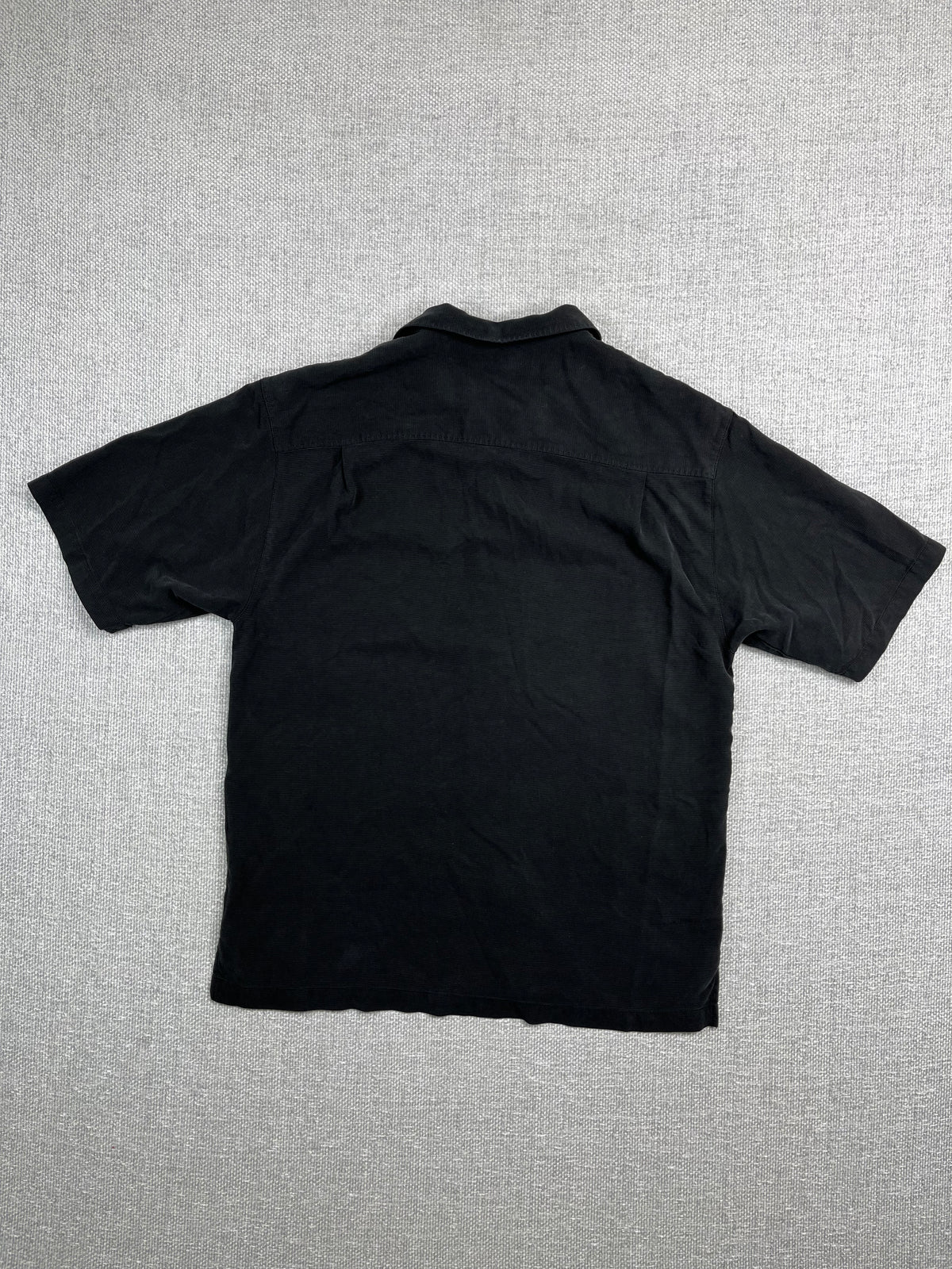 Y2K Black Silk Button Up Shirt