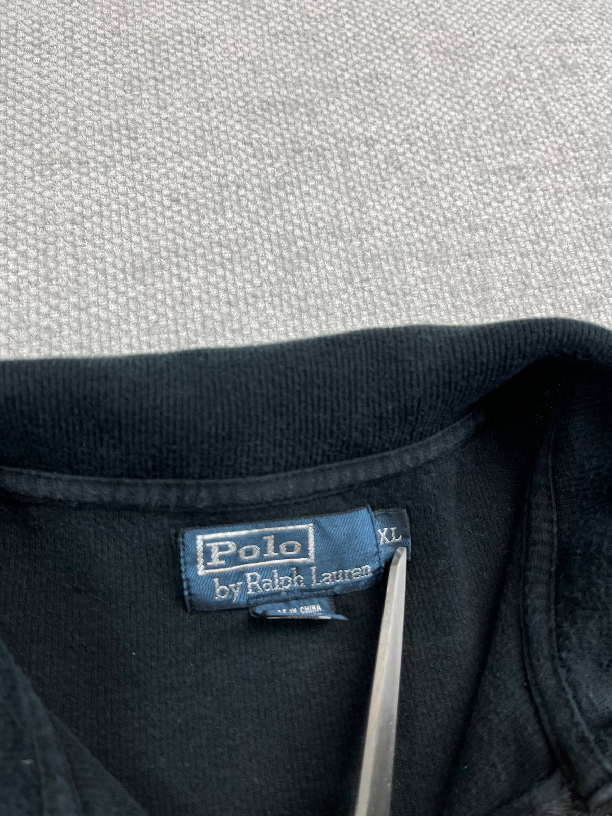 90's Polo Black 1/4 Zip