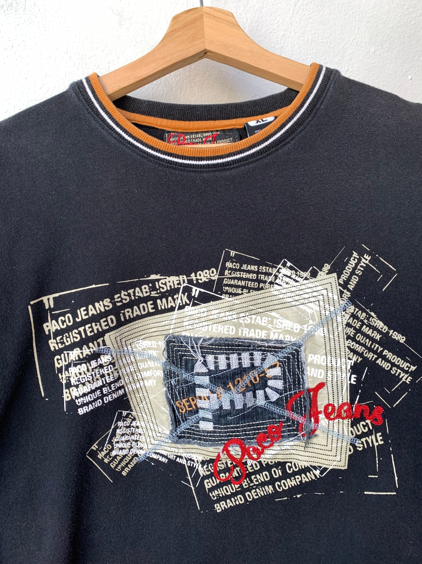Y2K Paco Jeans Embroidered T-Shirt