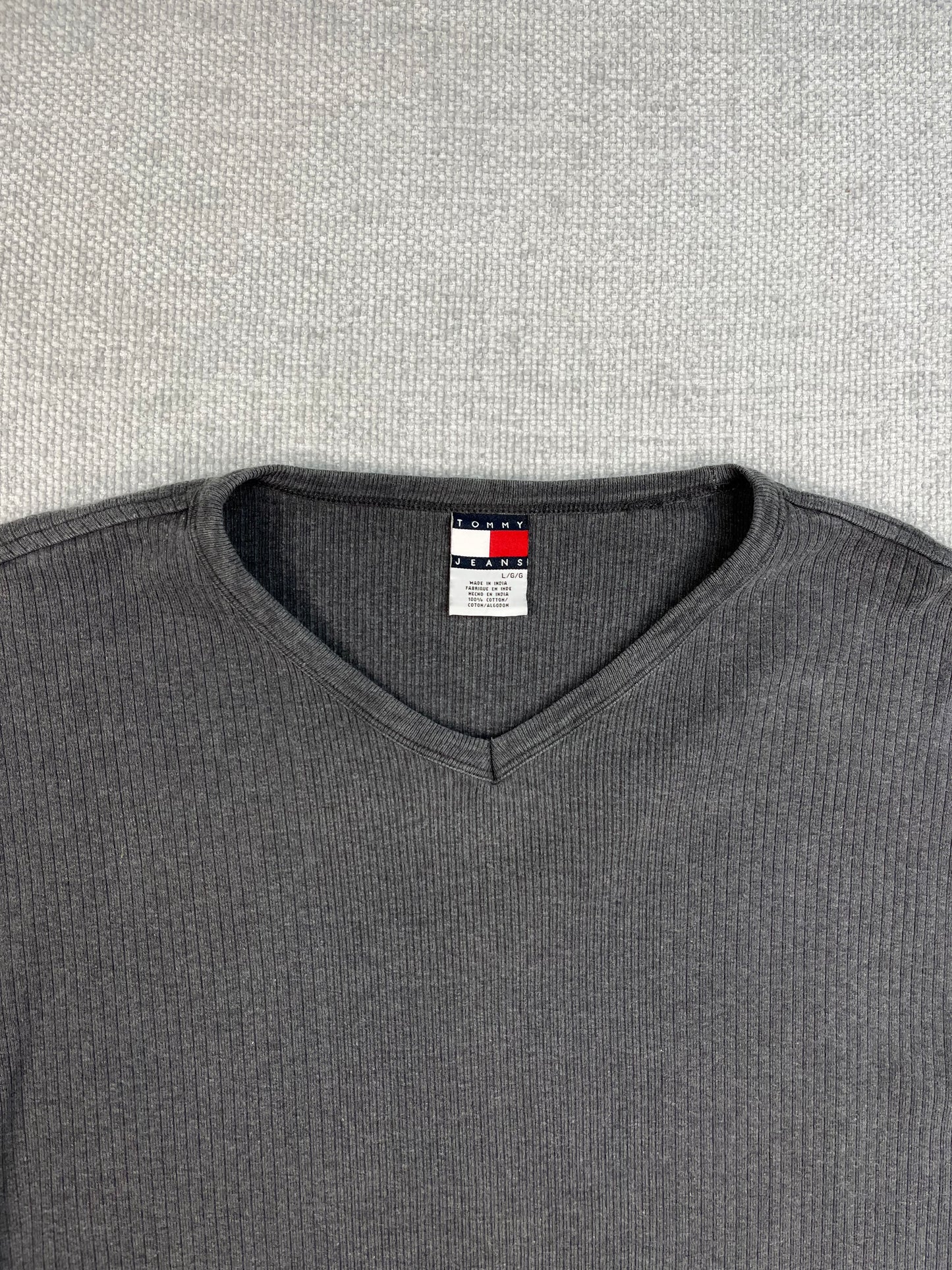 Y2K Ribbed Long Sleeve Shirt