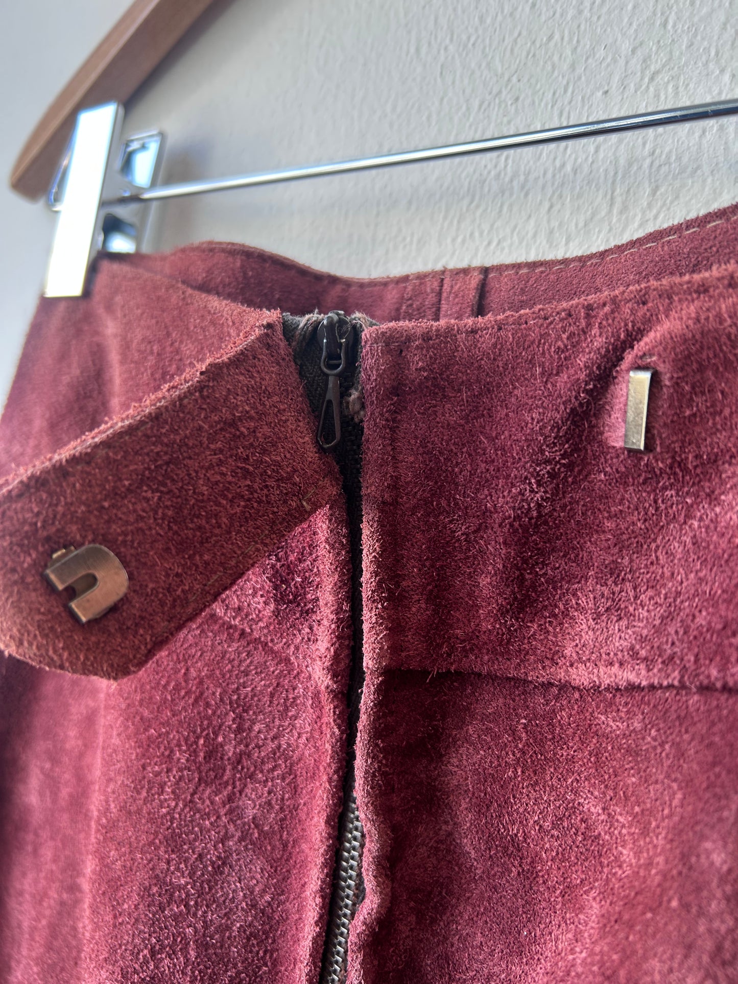 90’s Leather Studded Skirt 26"