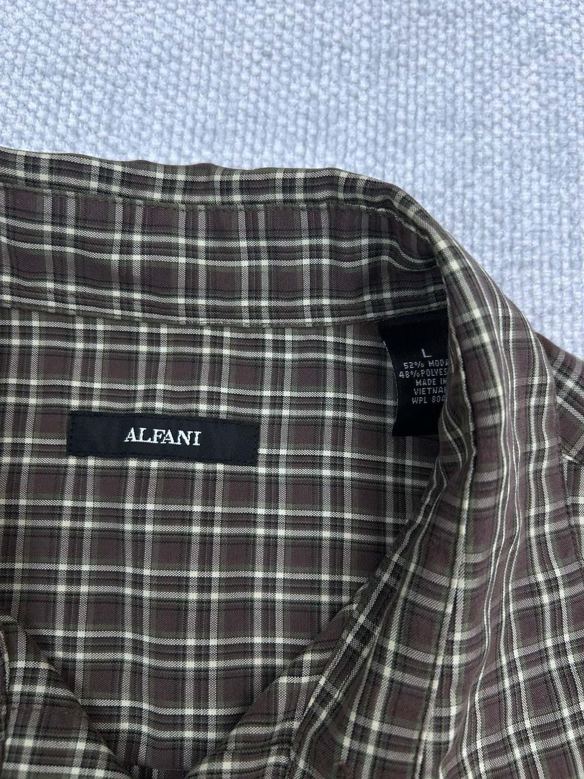 Y2K Brown Plaid Button Up Shirt