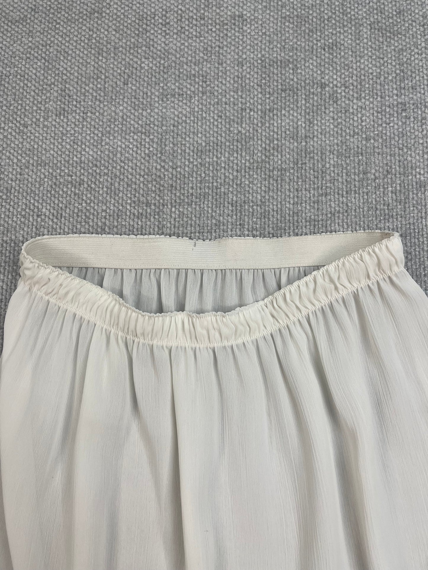 Y2K Sheer White Mini Skirt 23-28”