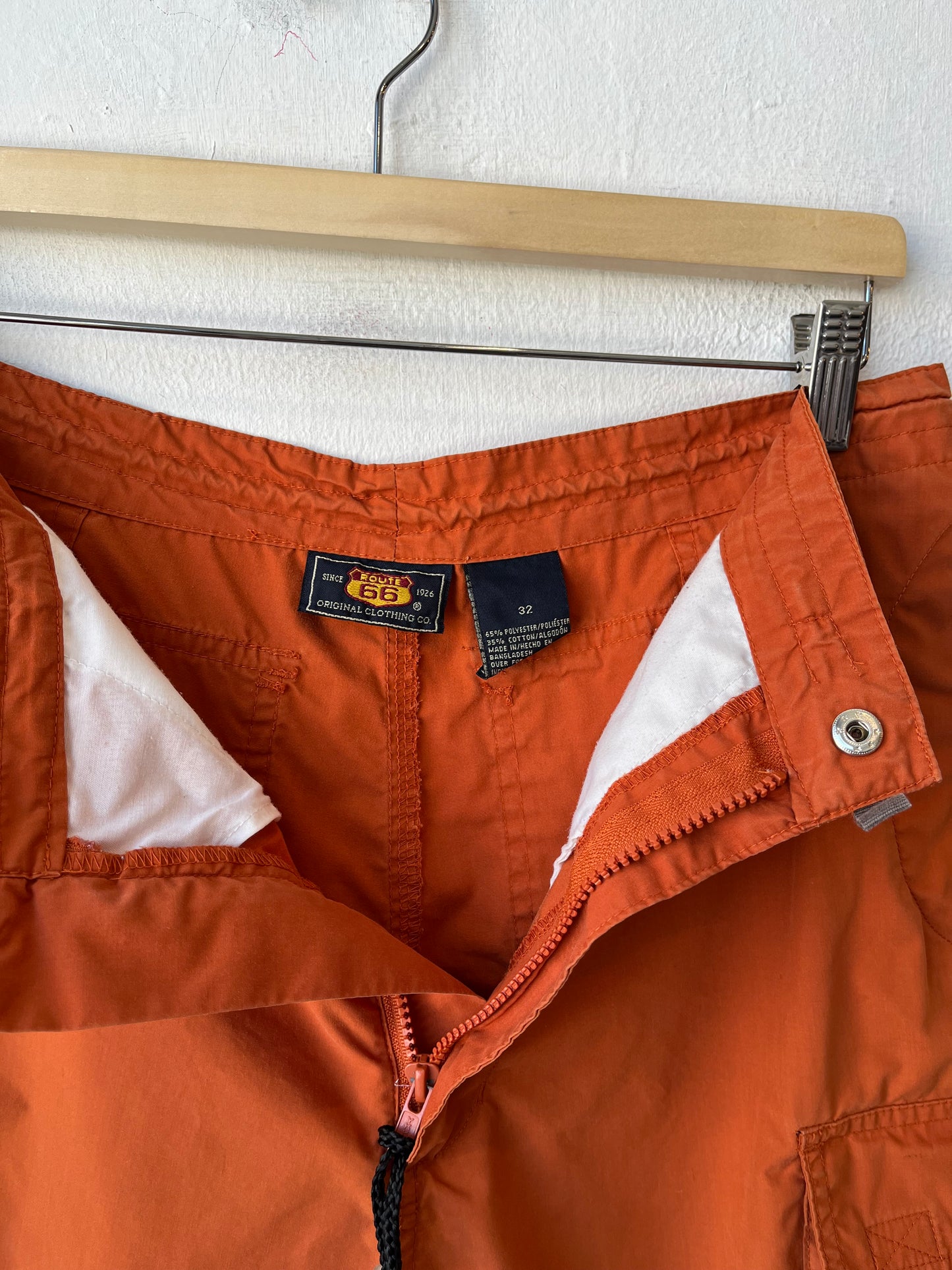 Y2K Orange Cargo Shorts 26-32”