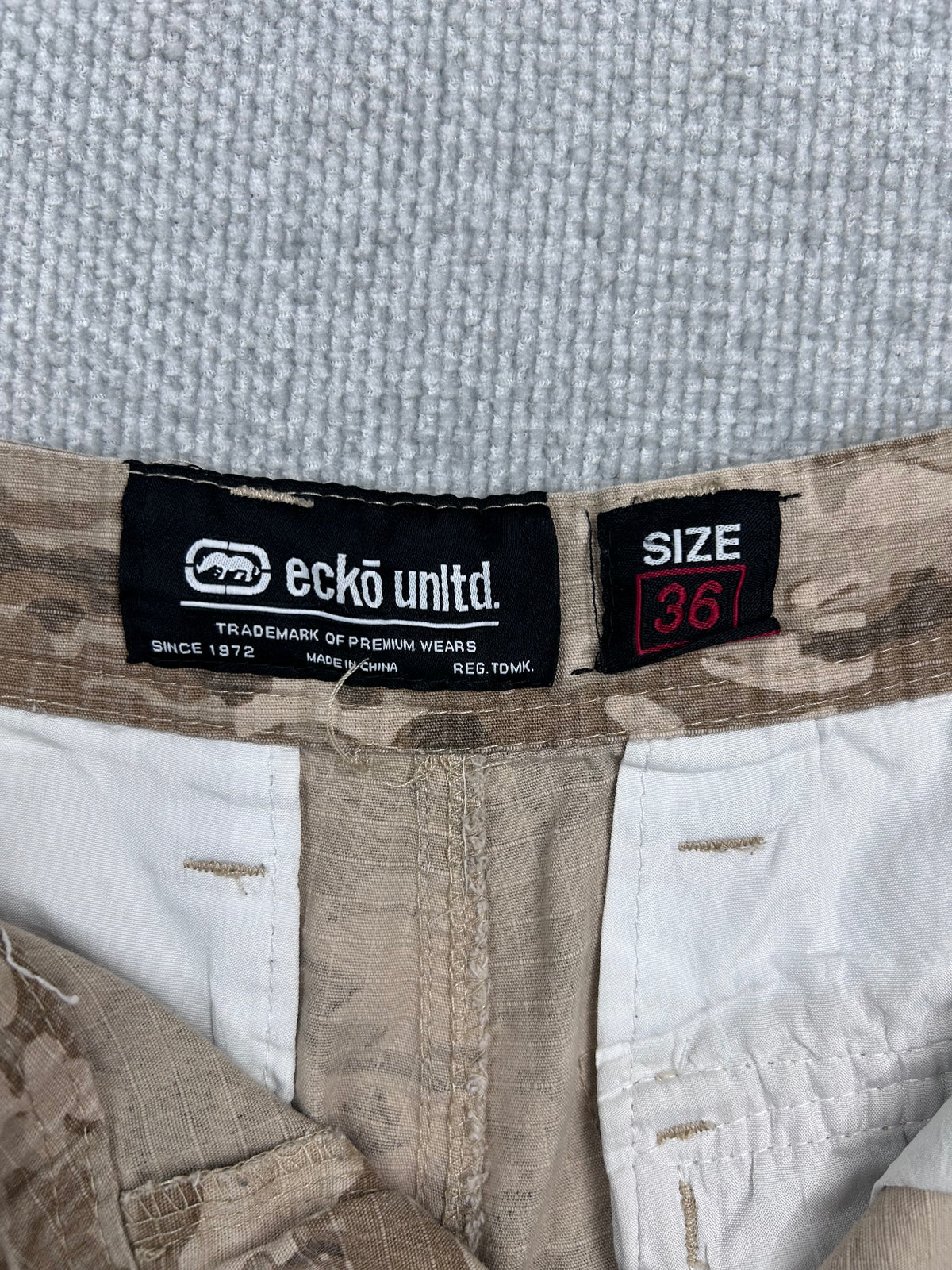 Y2K Camo Ecko Cargo Shorts 36"