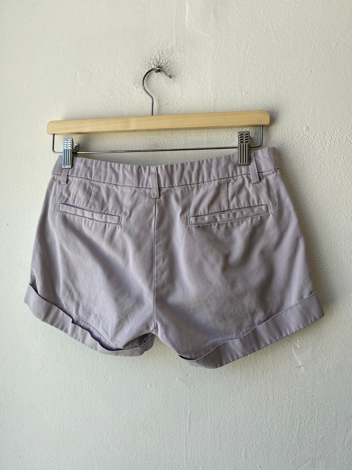 Y2K Gray Cotton Mini Shorts 28"