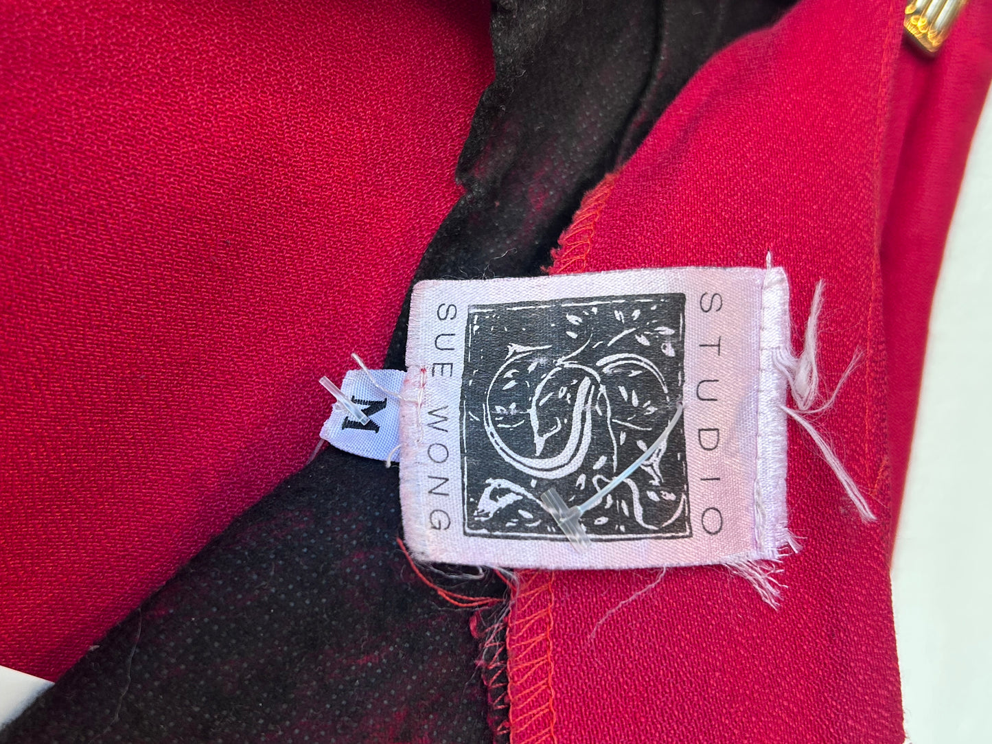 Y2K Pleated Red Skirt 28"