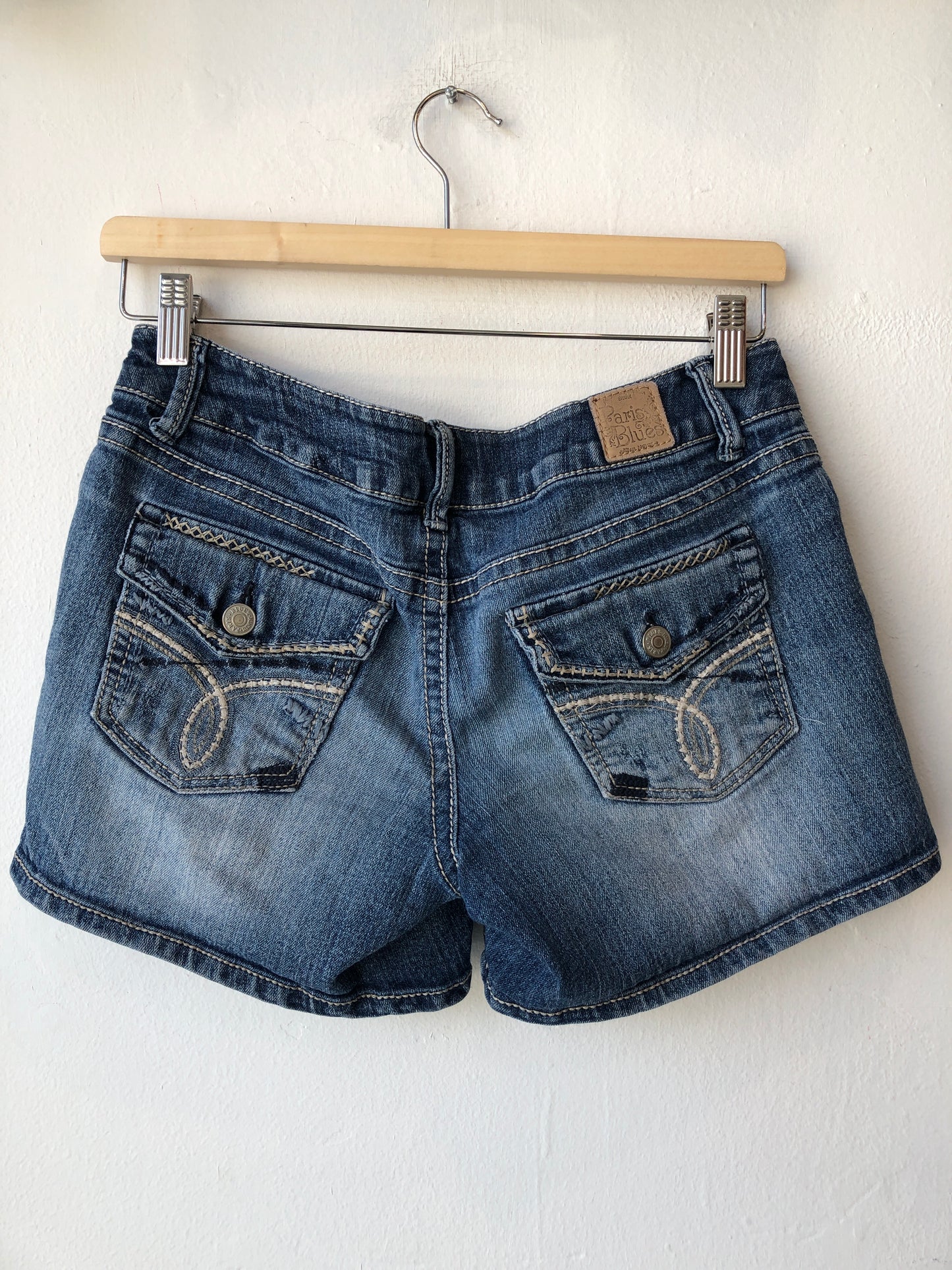 Y2K Paris Blues Denim Shorts 30"