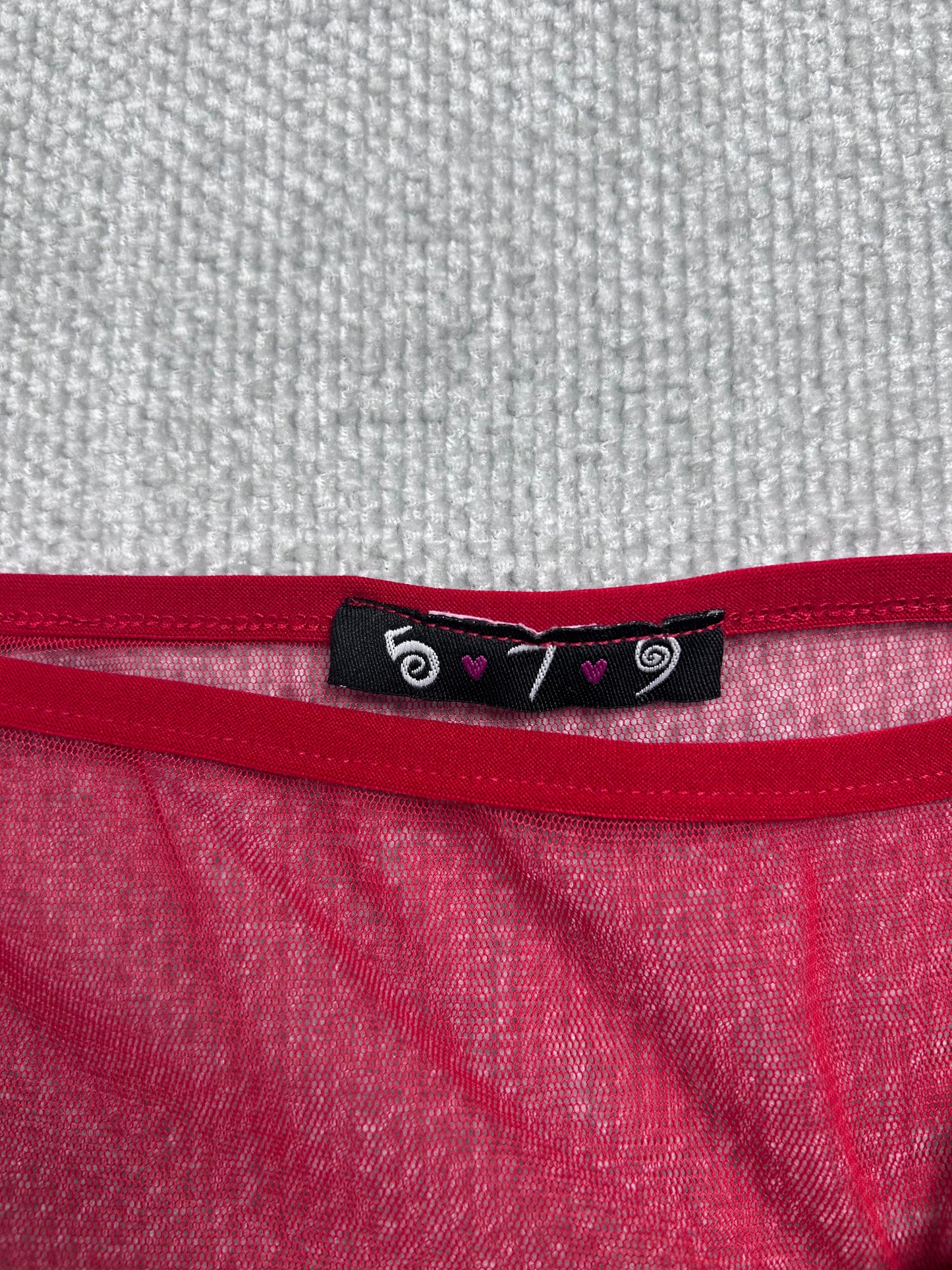 90's Red Mesh Tank Top