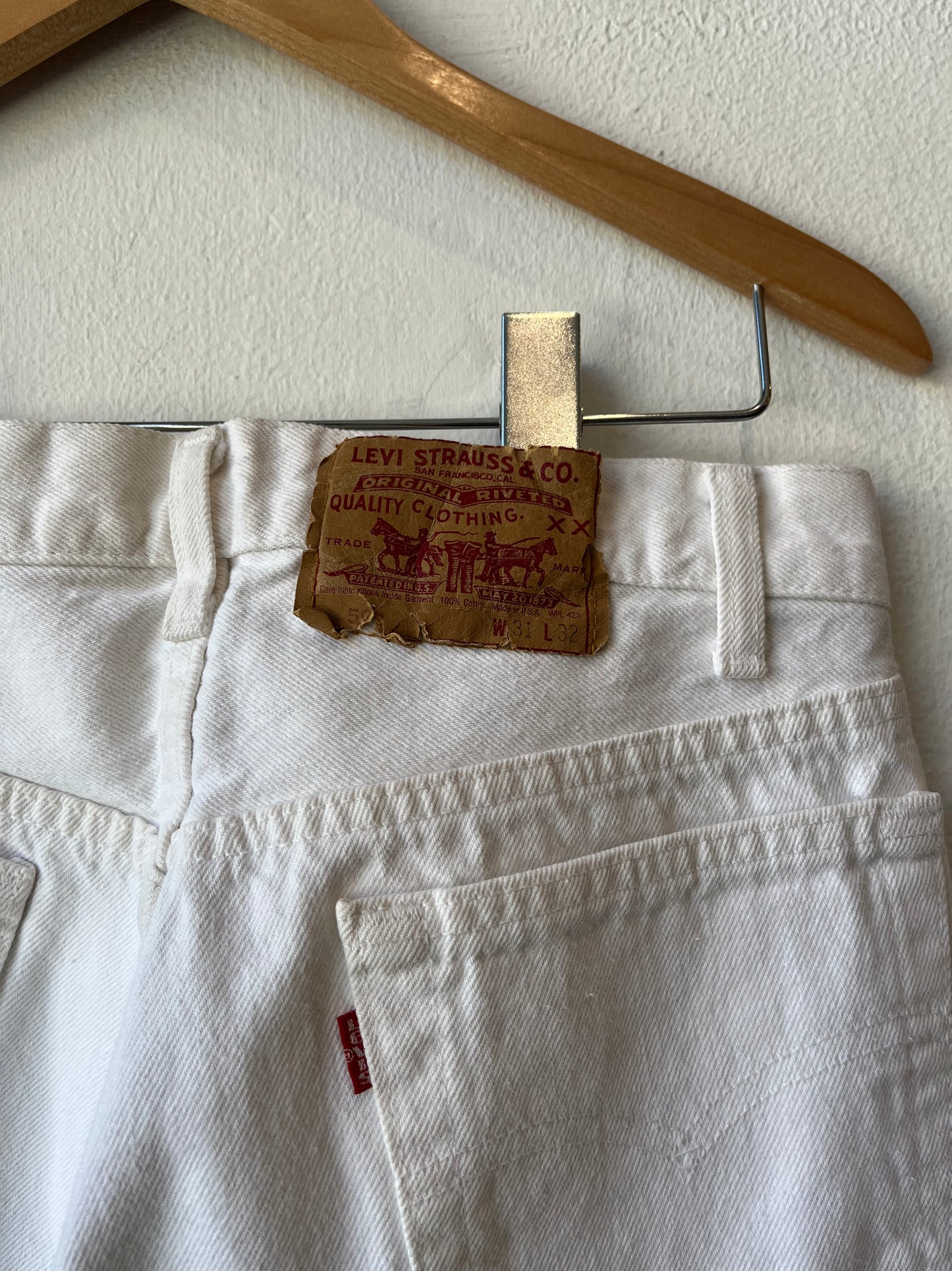 90's Levi's 501 White Jeans 28"