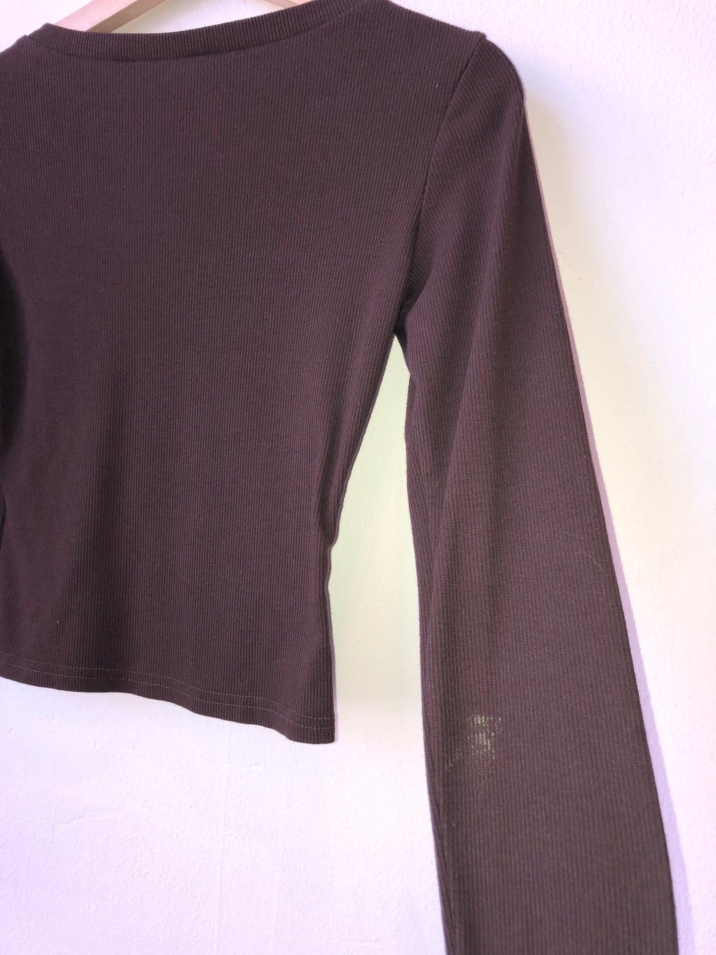 Y2K Ribbed Rhinestone Shirt