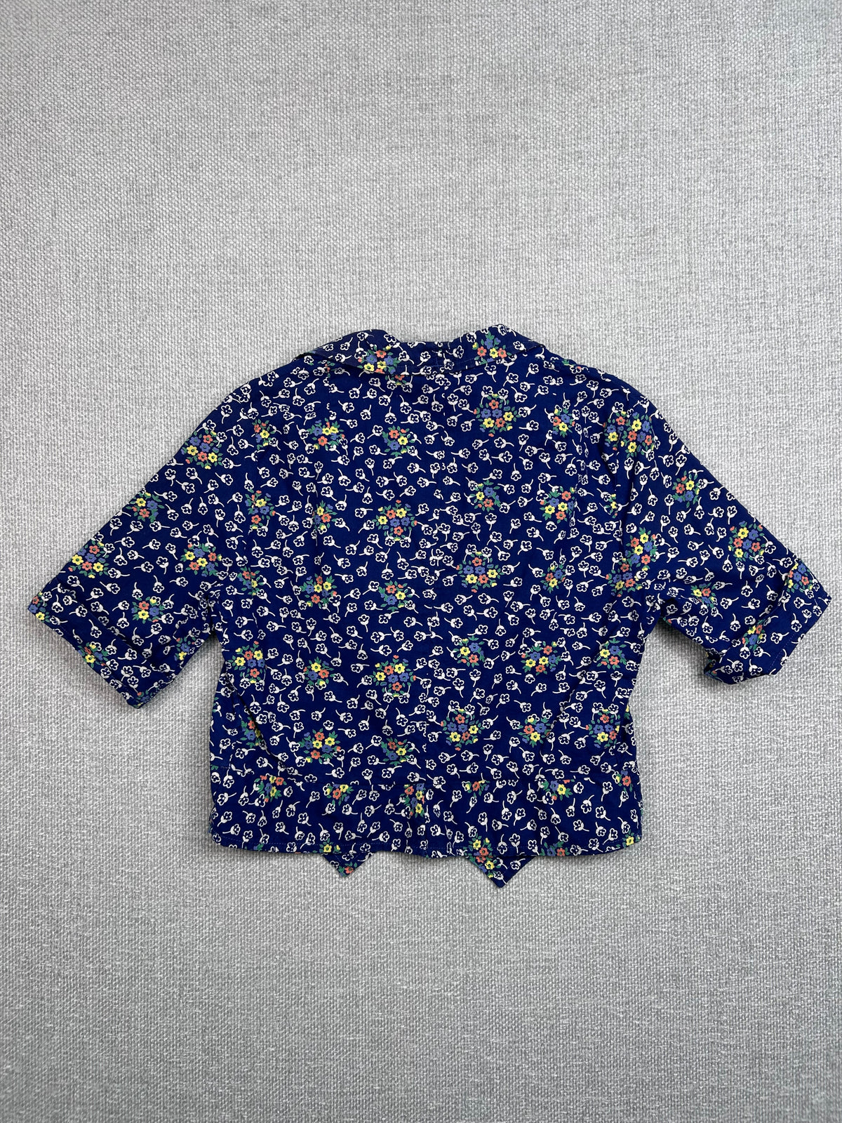 80's Floral Button Up Blouse