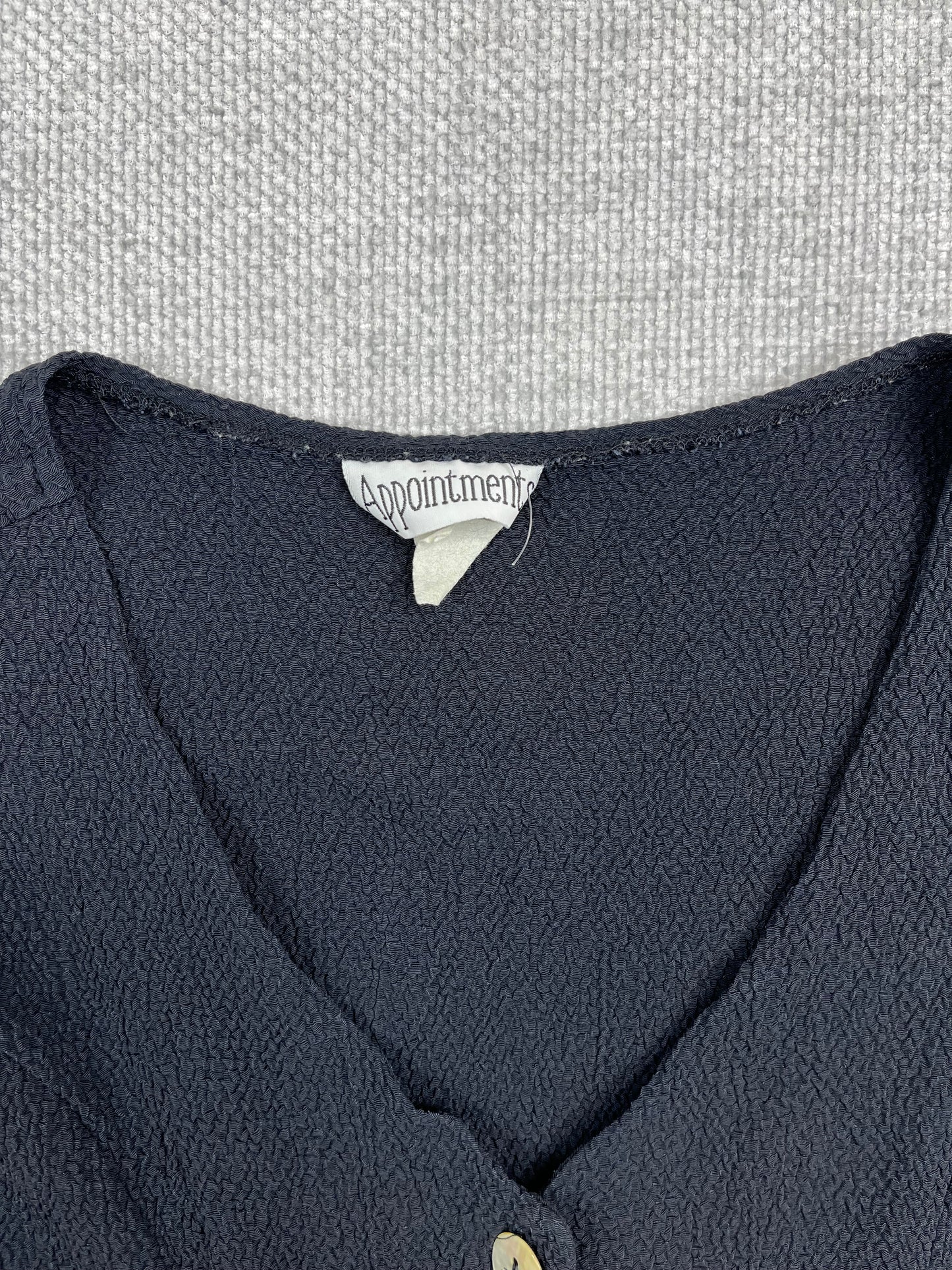 90's Black Textured Vest