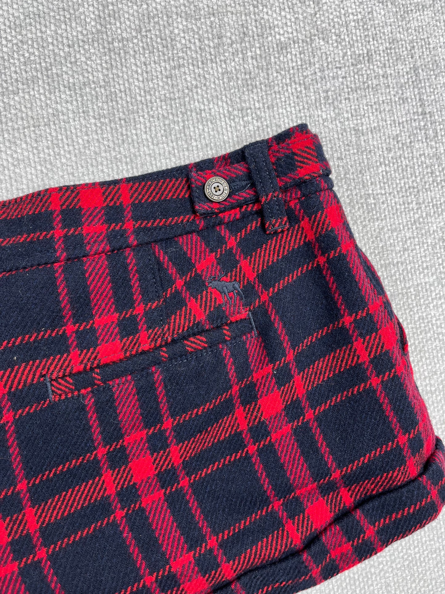 Y2K Abercrombie Wool Mini Shorts 31"