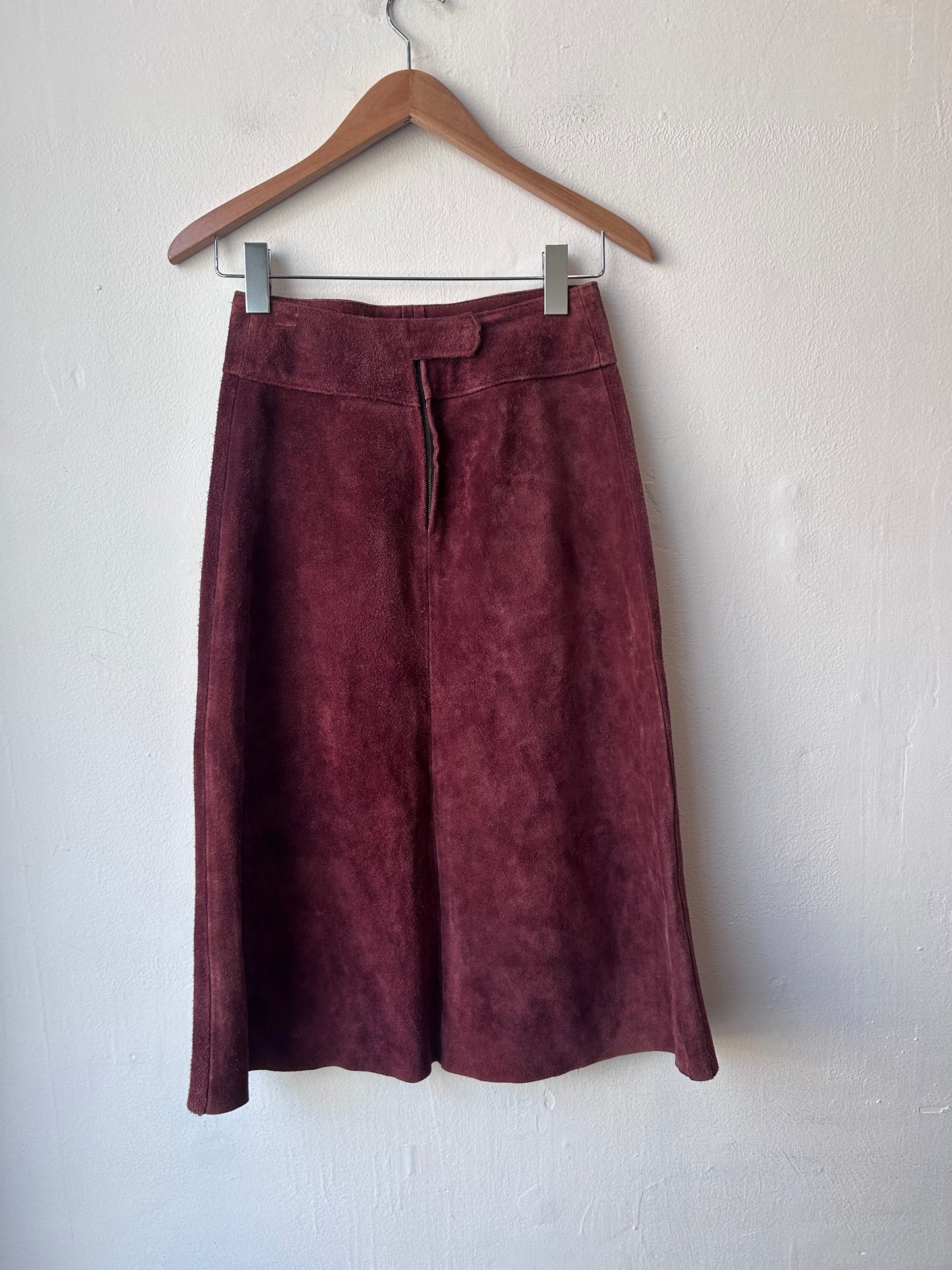 90’s Leather Studded Skirt 26"