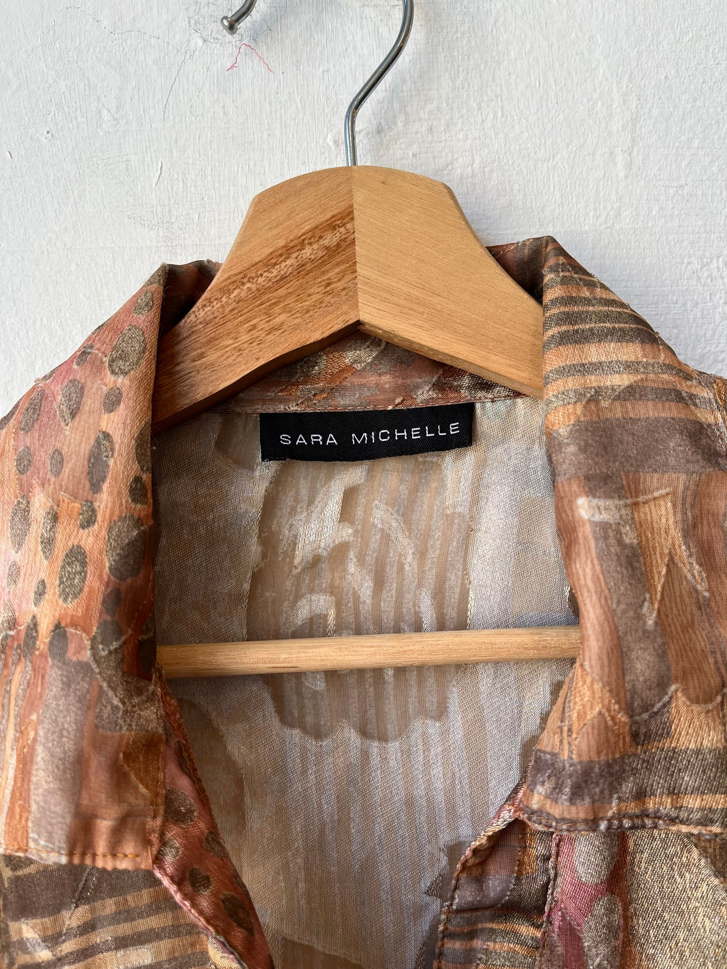 Y2k Gold Button Down Blouse