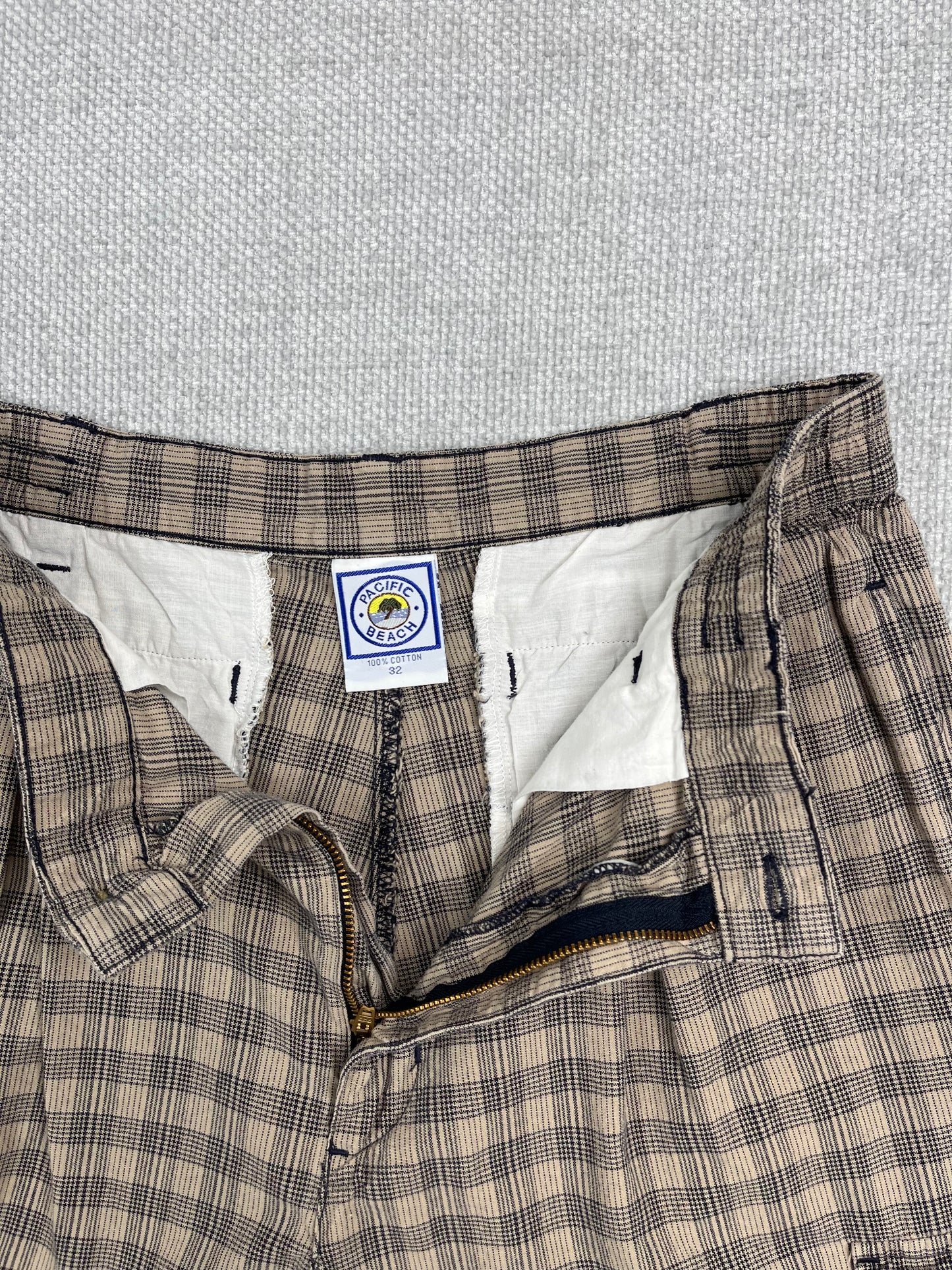 Y2K Plaid Baggy Cotton Shorts 30"