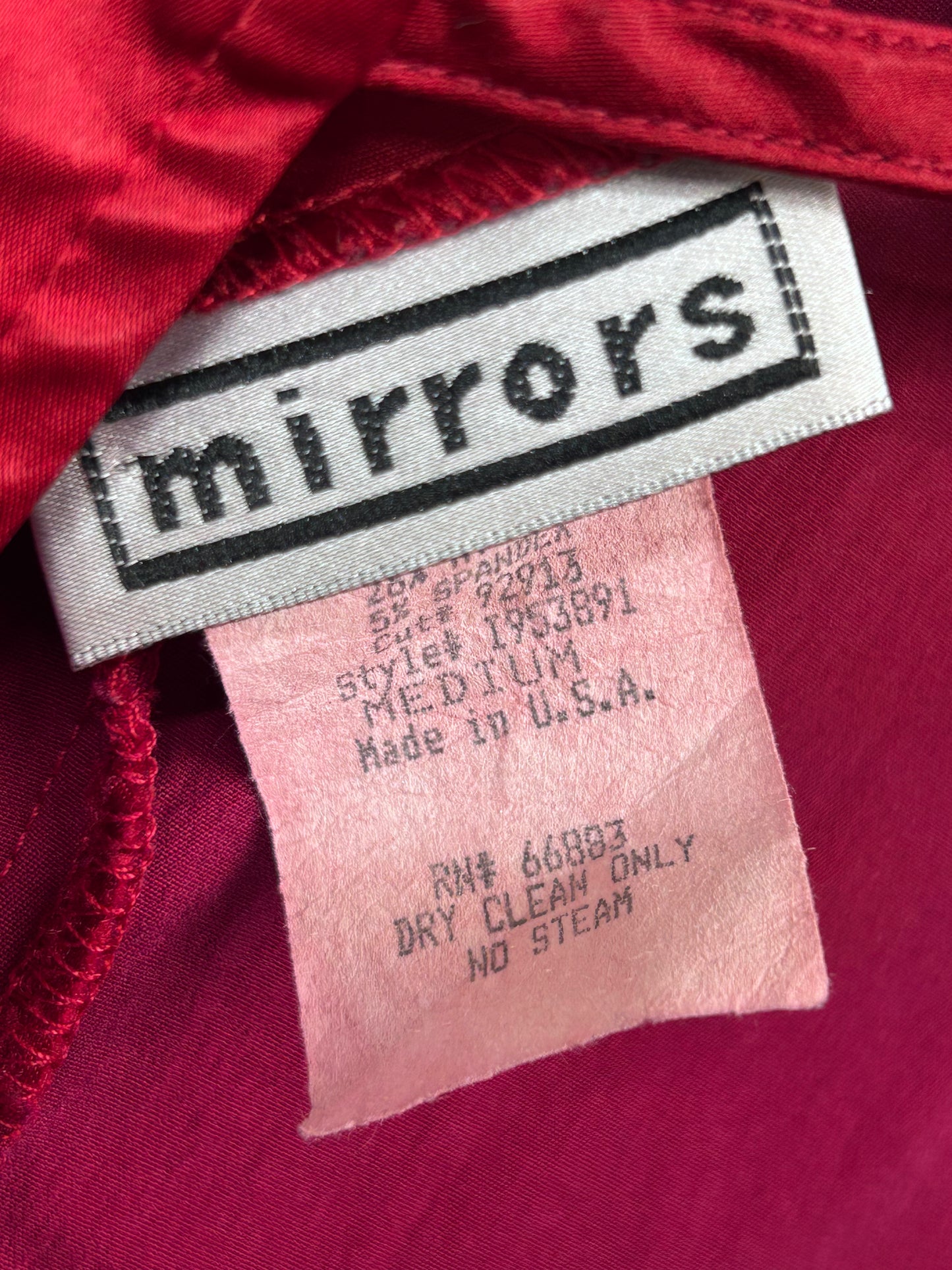90's Red Open Back Top