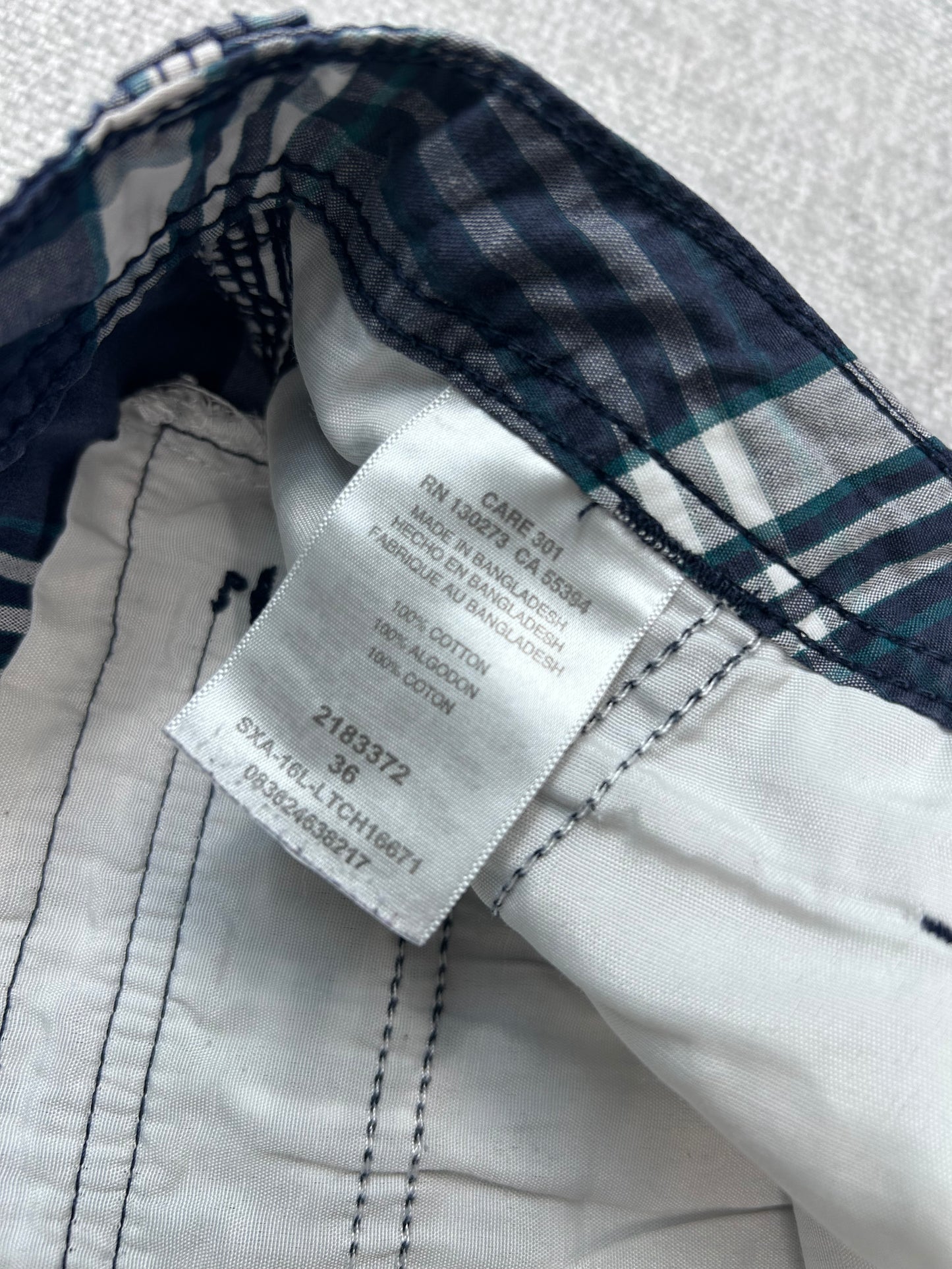 Y2K Plaid Baggy Shorts 34”