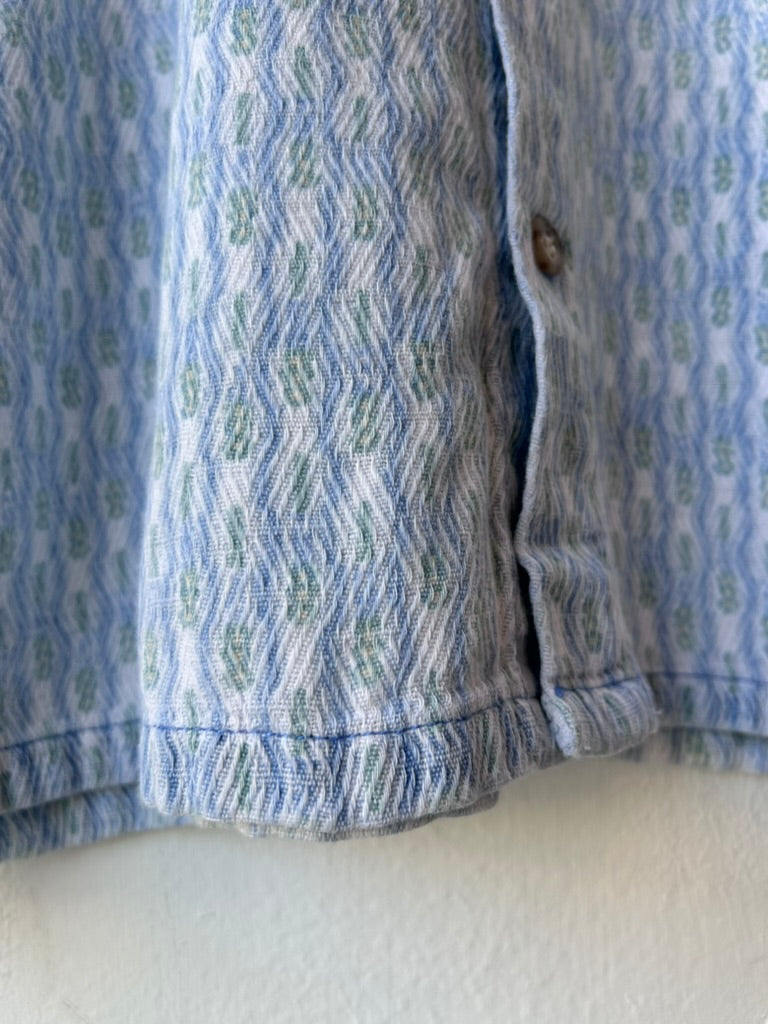 90's Textured Pattern Button Up Shirt