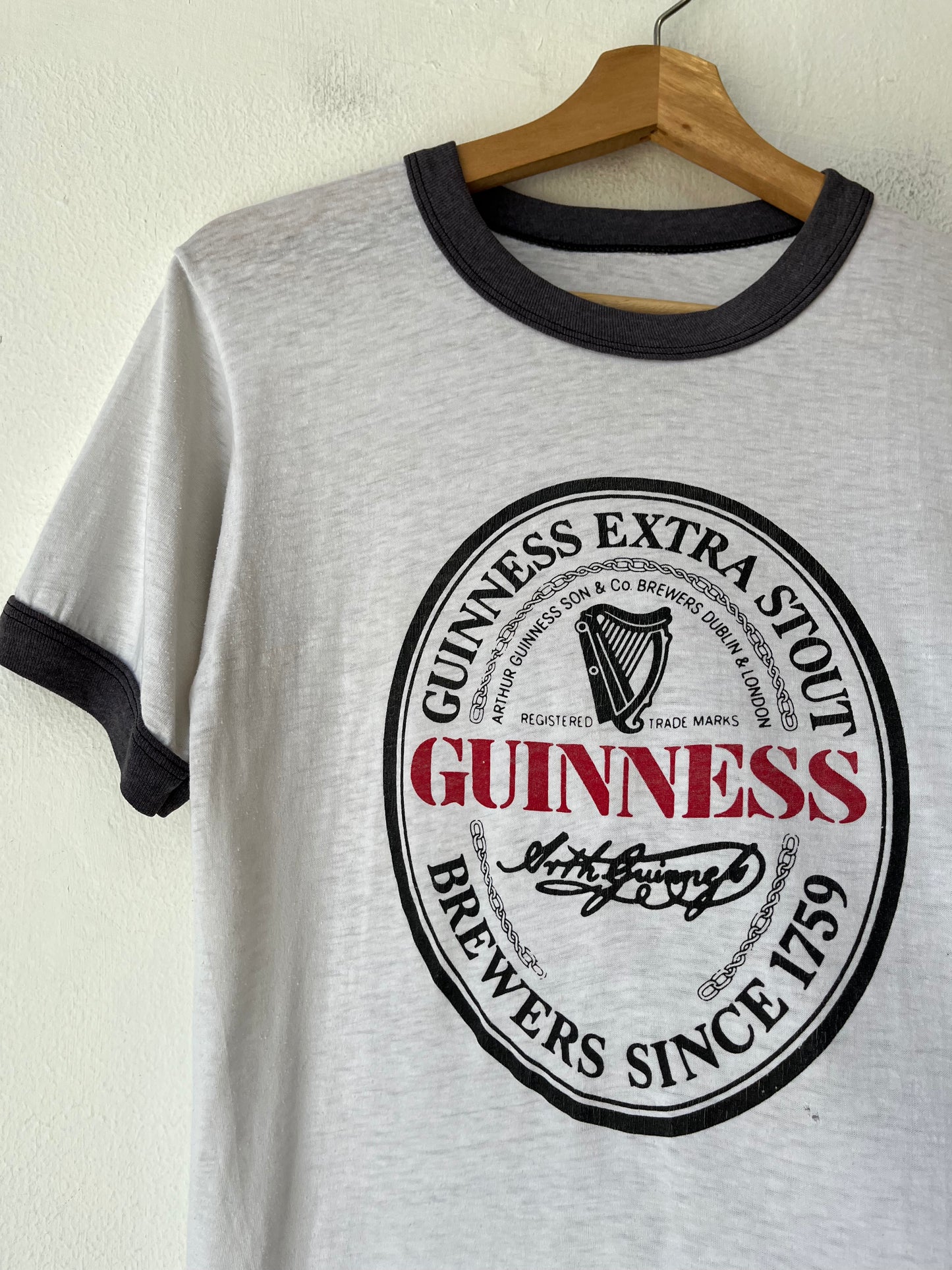 90's Guiness Ringer Shirt
