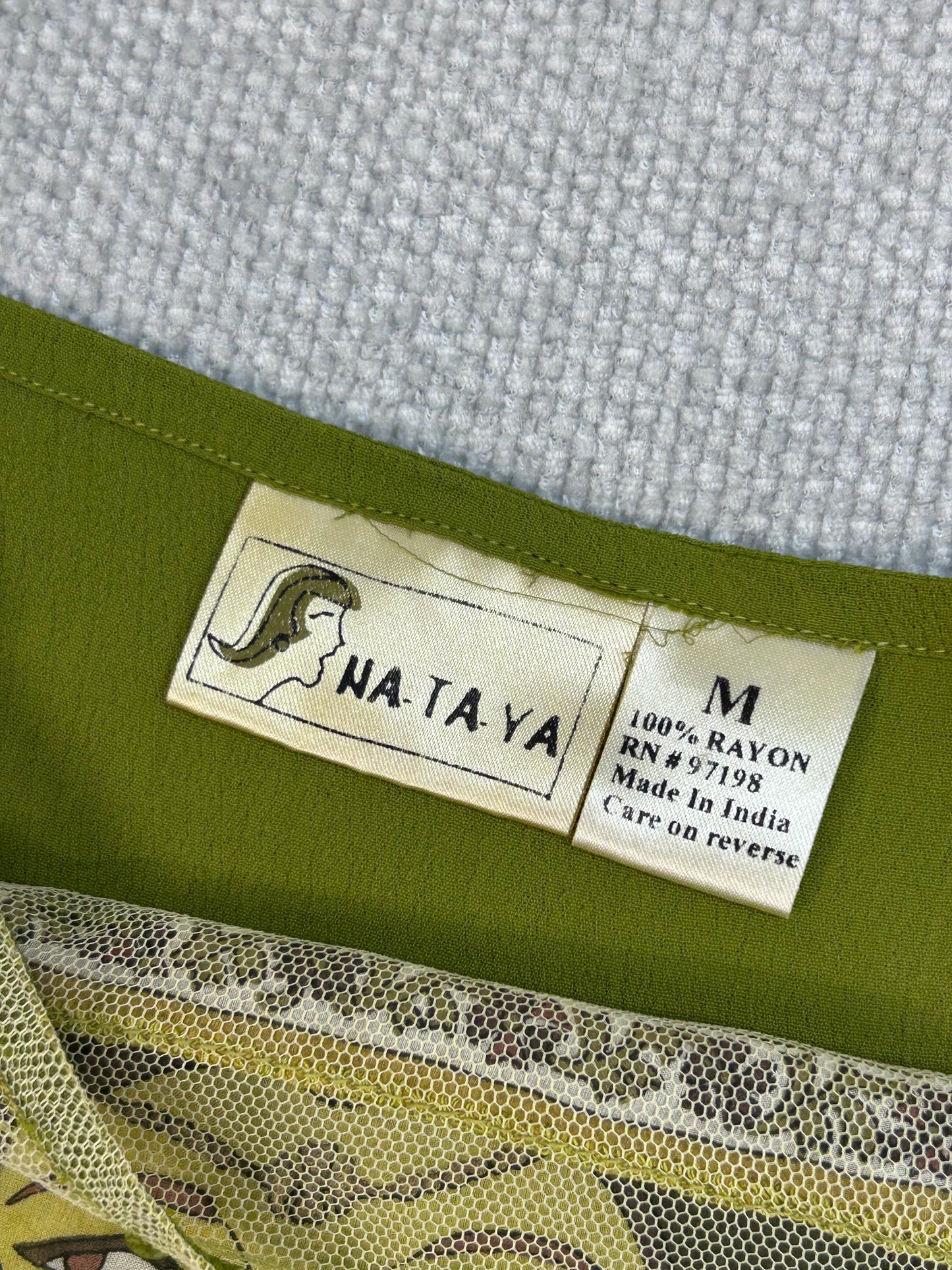 Y2K Green Rayon Dress