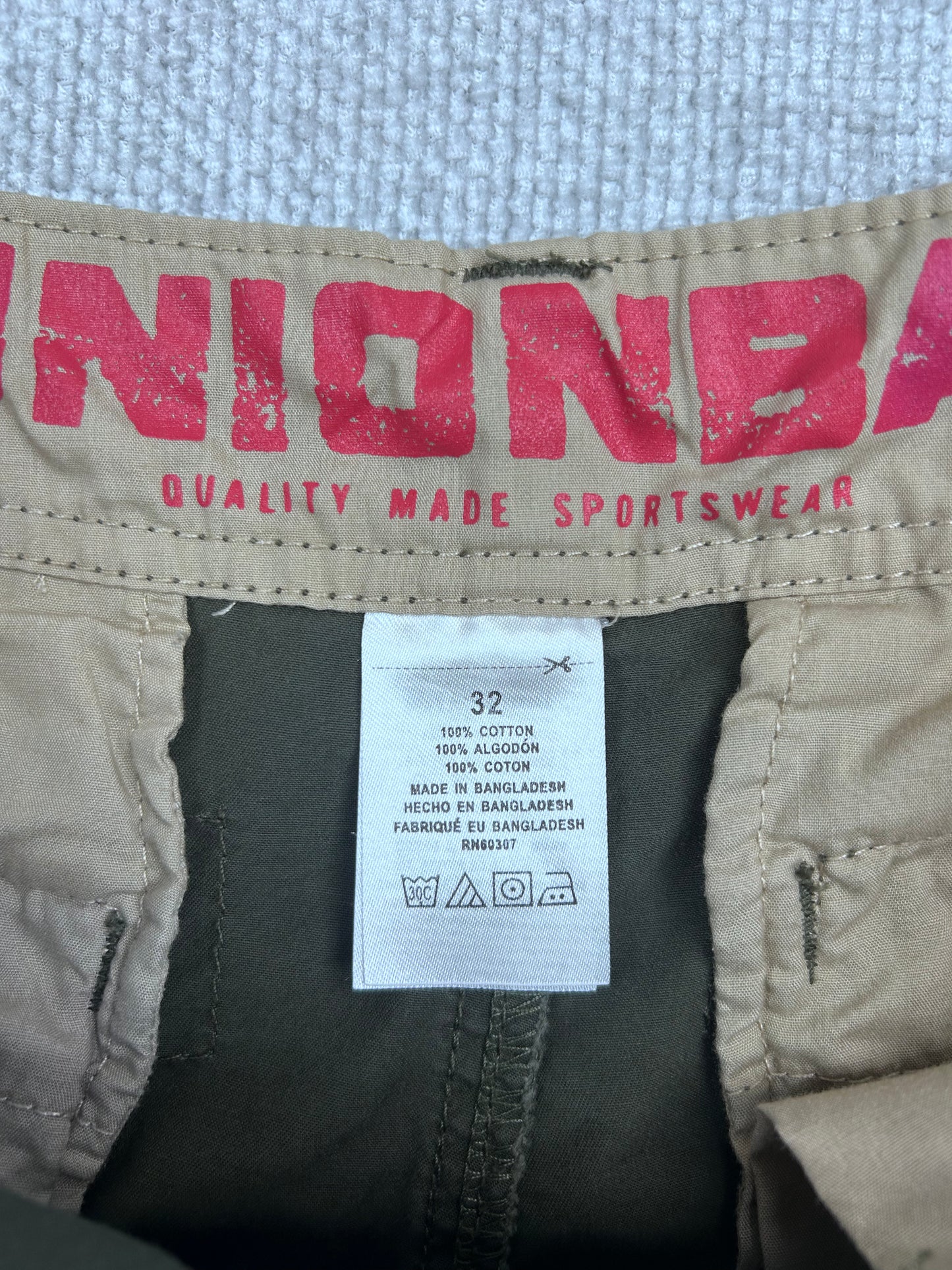 Y2K Olive Cargo Shorts 32"