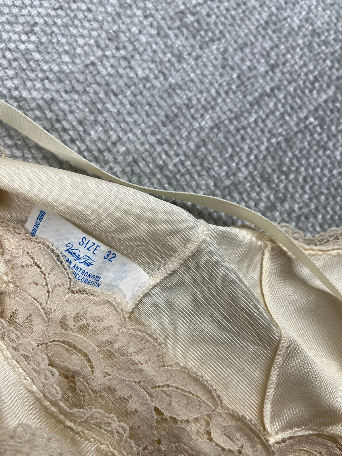 80's Ivory Lace Slip Dress