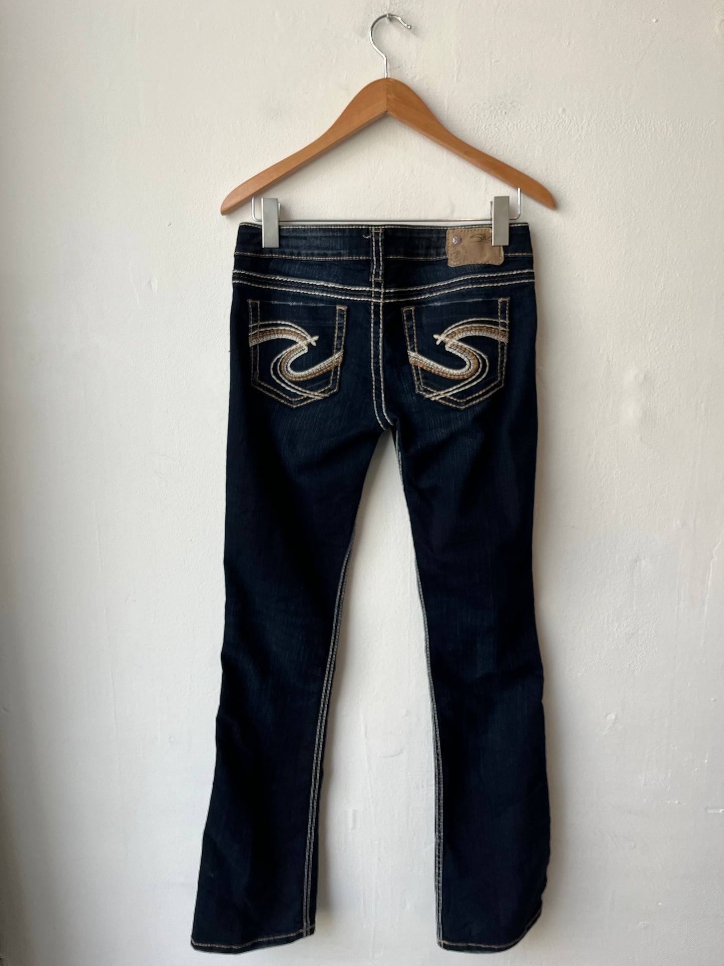 Y2K Low Rise Contrast Stitch Pants 32”