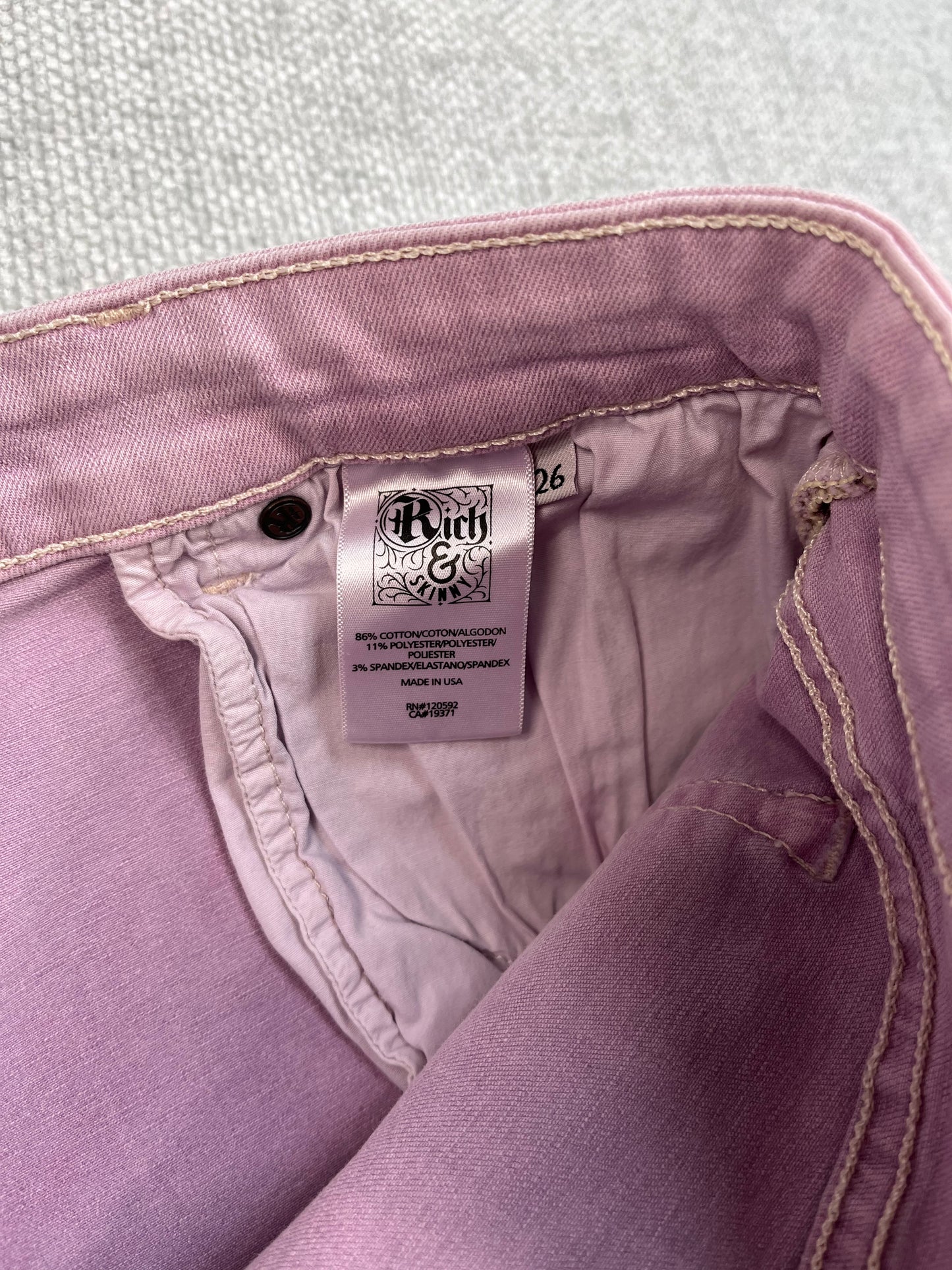 Y2K Purple Mini Shorts 30"