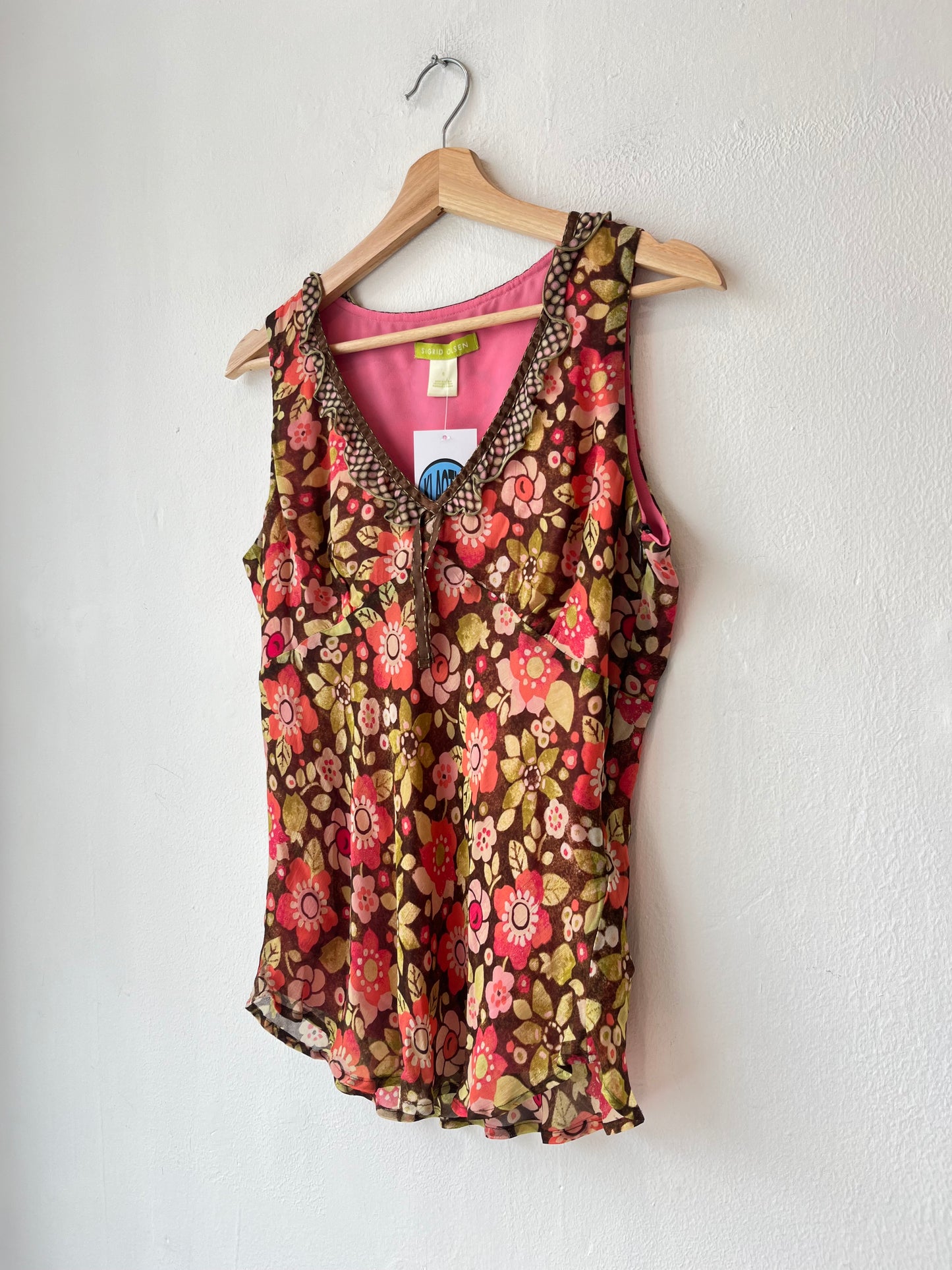 Y2K Floral Sleeveless Blouse