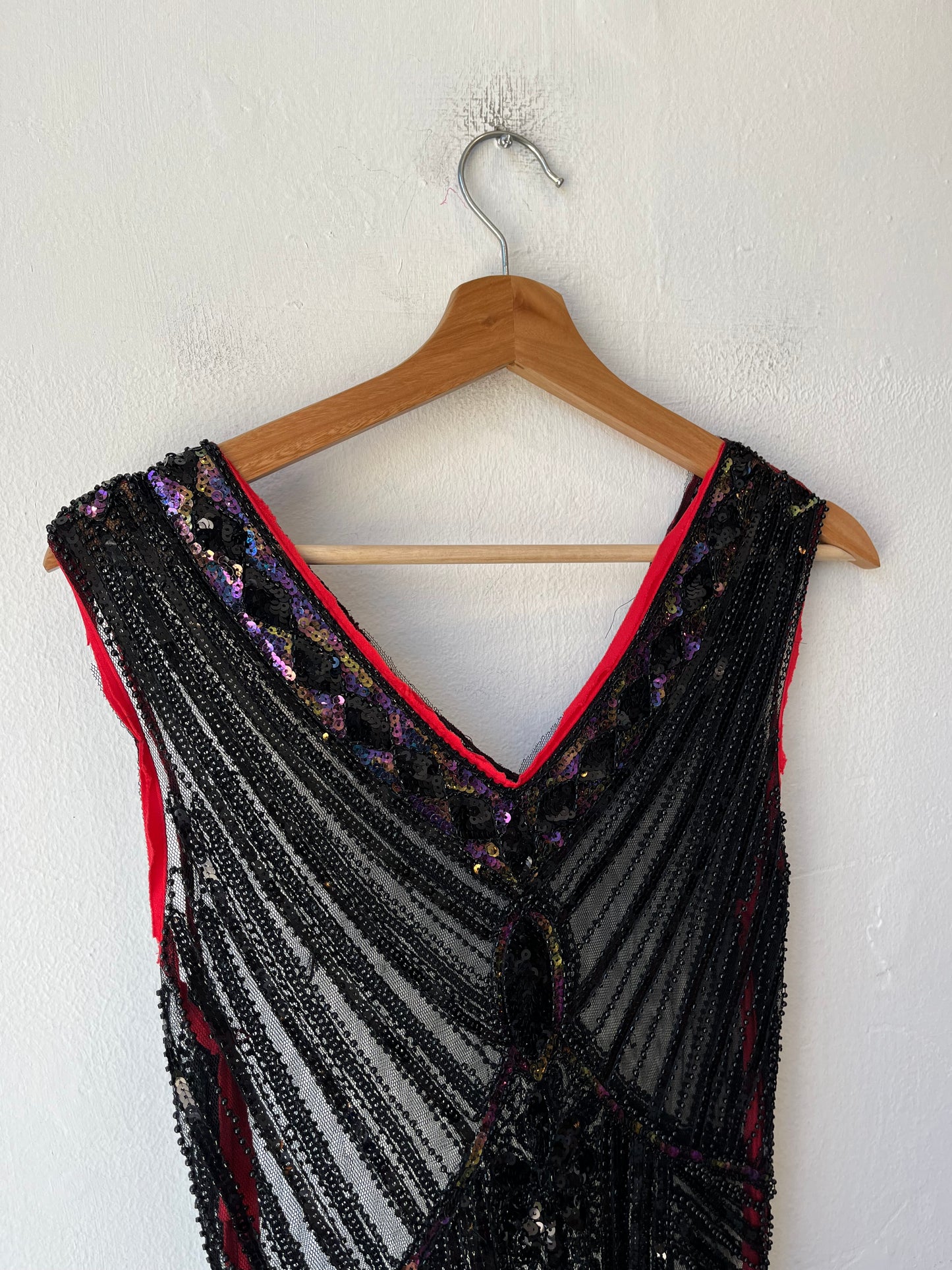 80's Beaded Fringe Dress