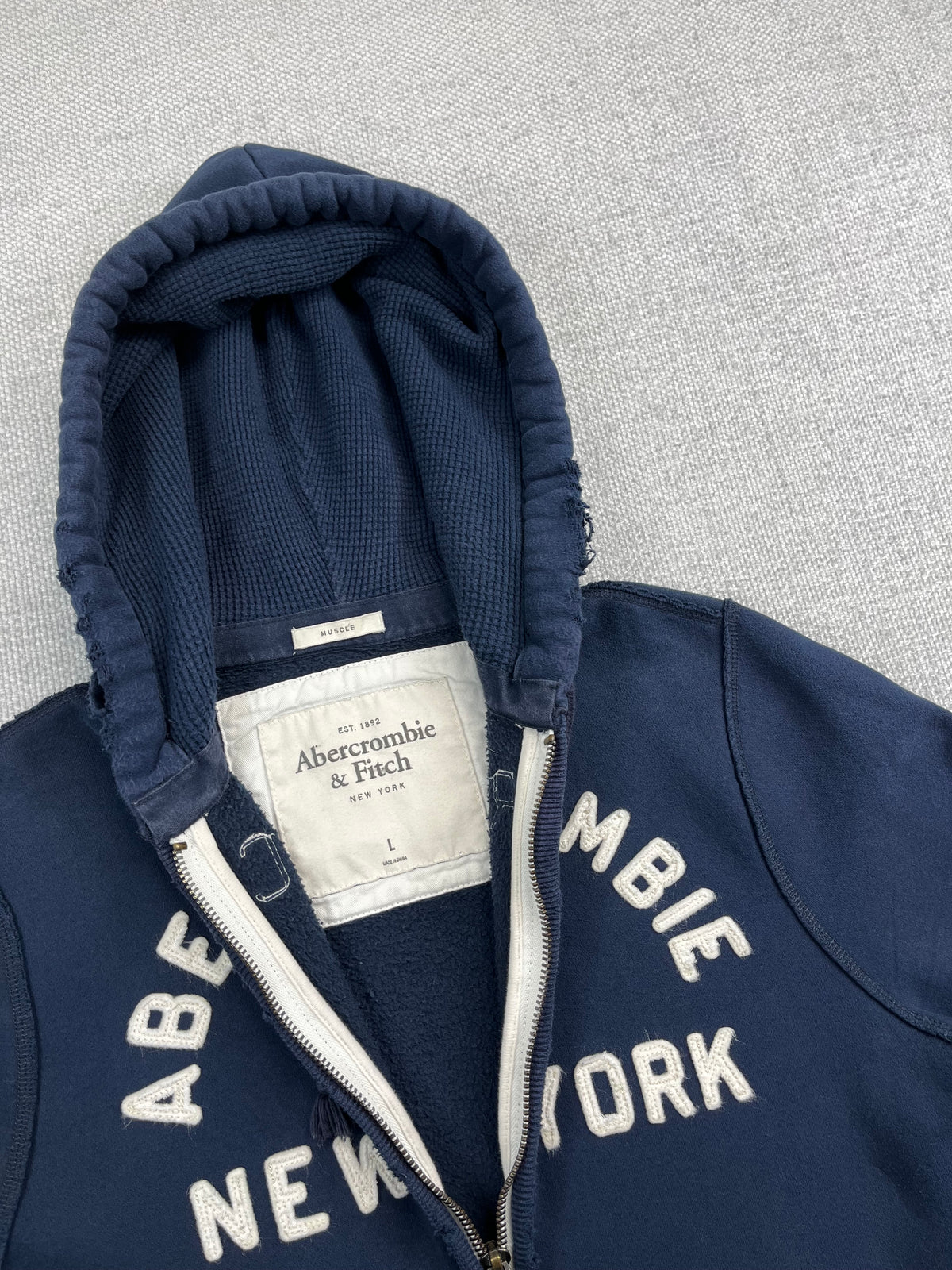 Y2K Navy Abercrombie Zip Up