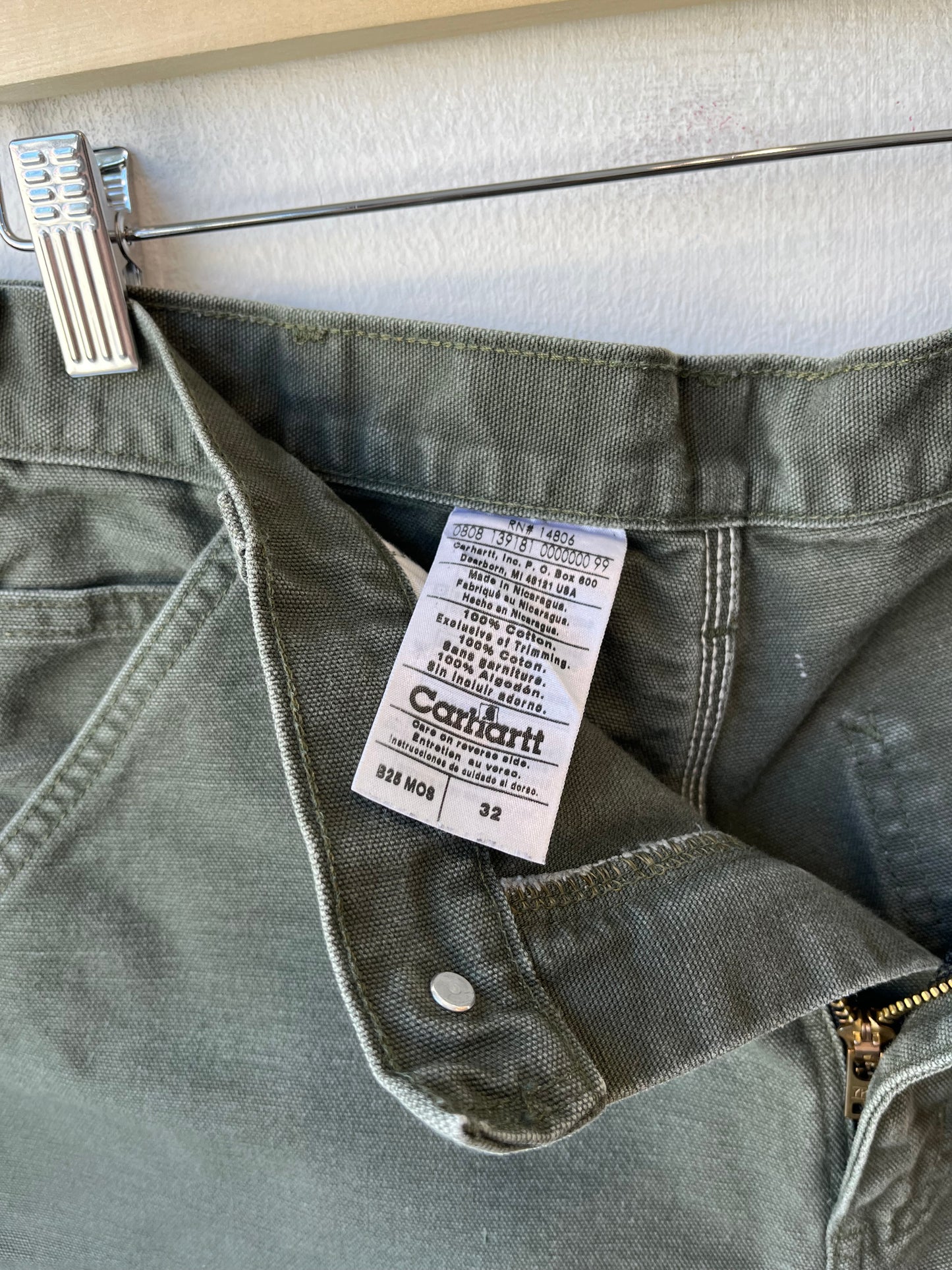 Y2K Green Carhartt Shorts 30”