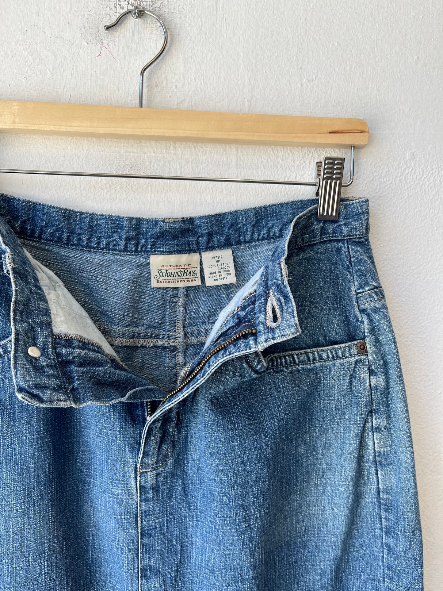 90's Denim Maxi Skirt 26"