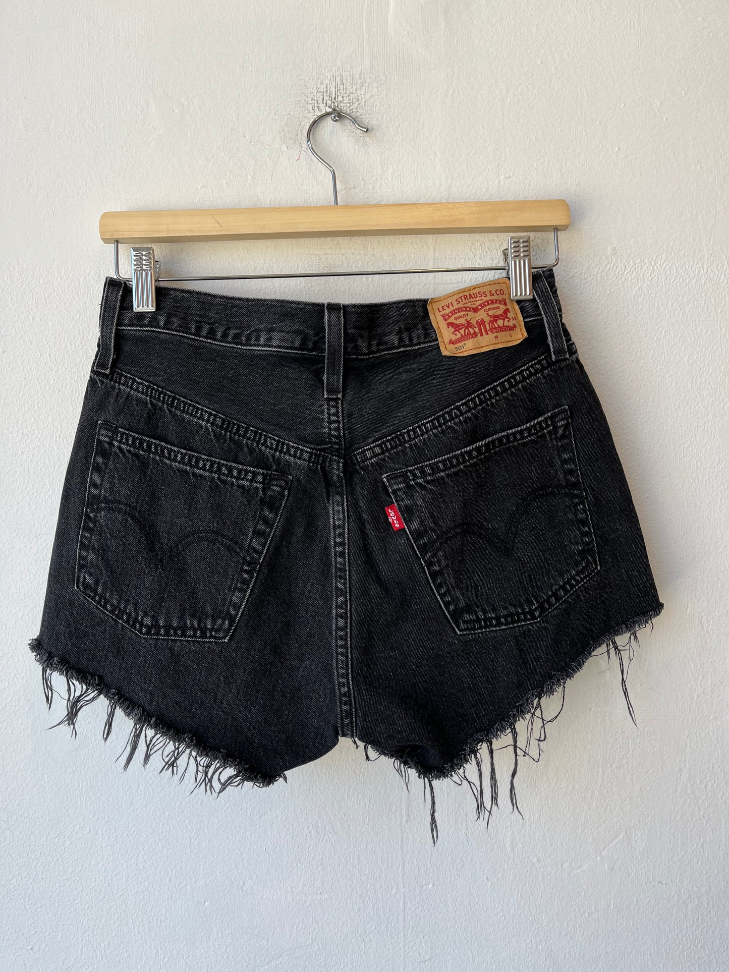 Y2K Levis Black Cutoff Shorts 28"