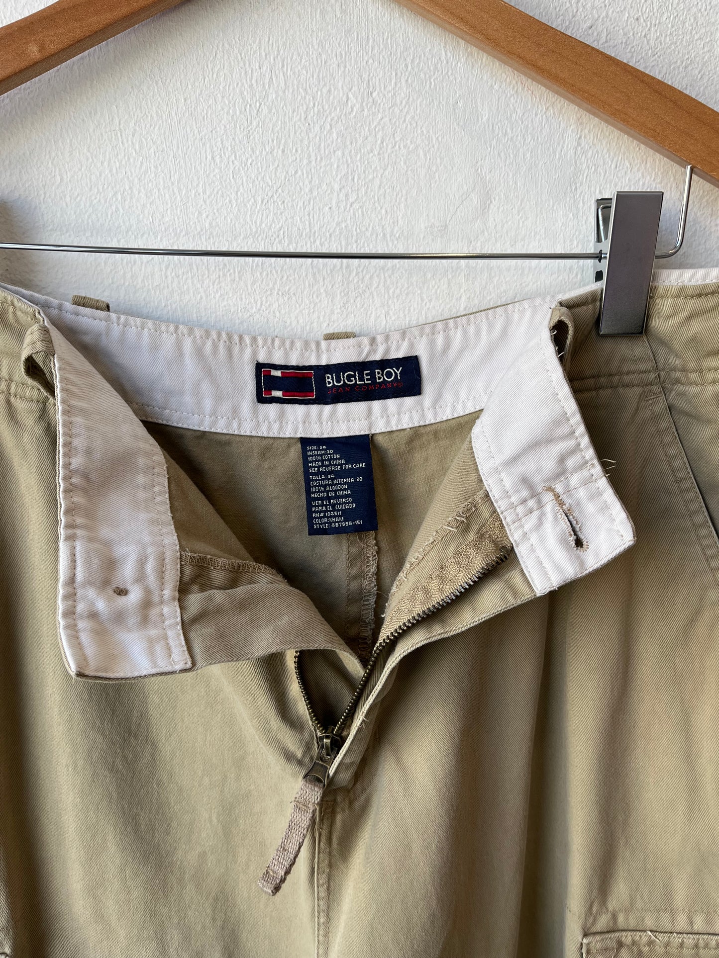 Y2K Tan Cargo Pants 32"