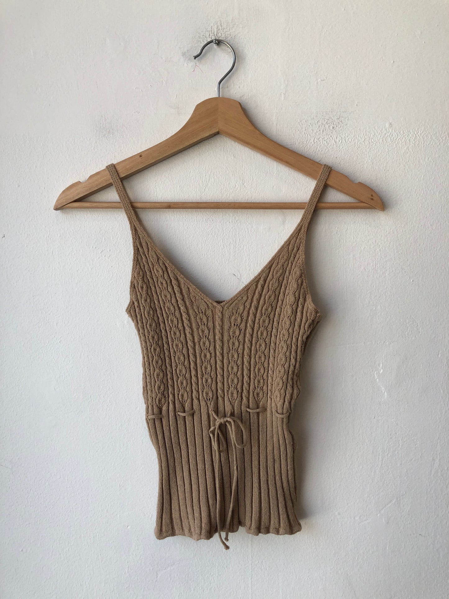 Y2K Cable Knit Tank Top
