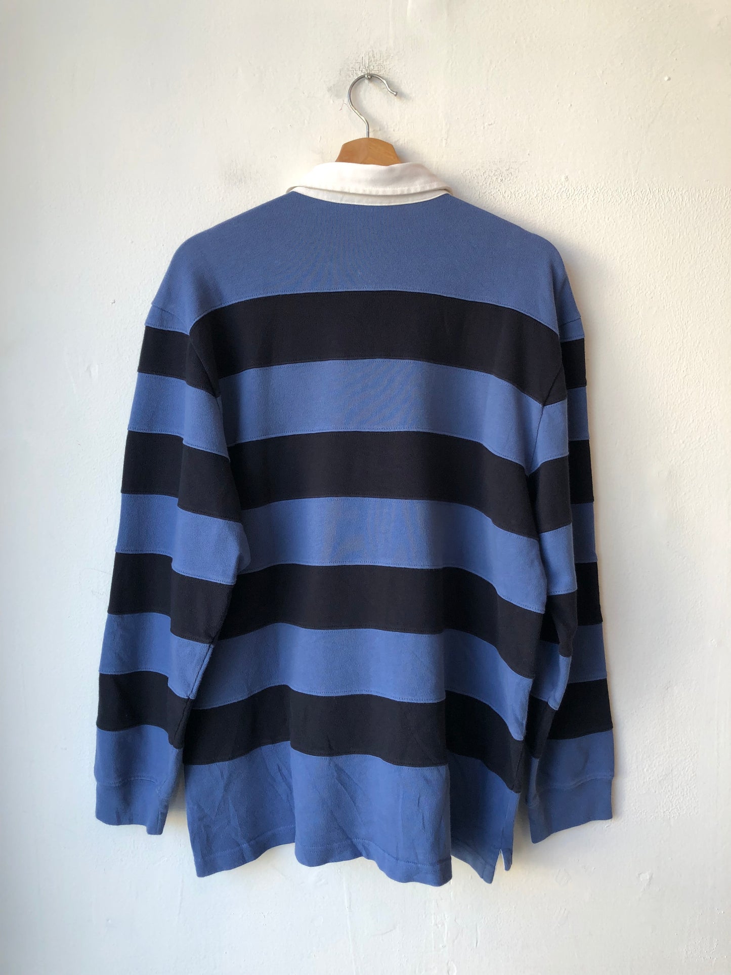 Y2K Blue Striped Rugby Shirt