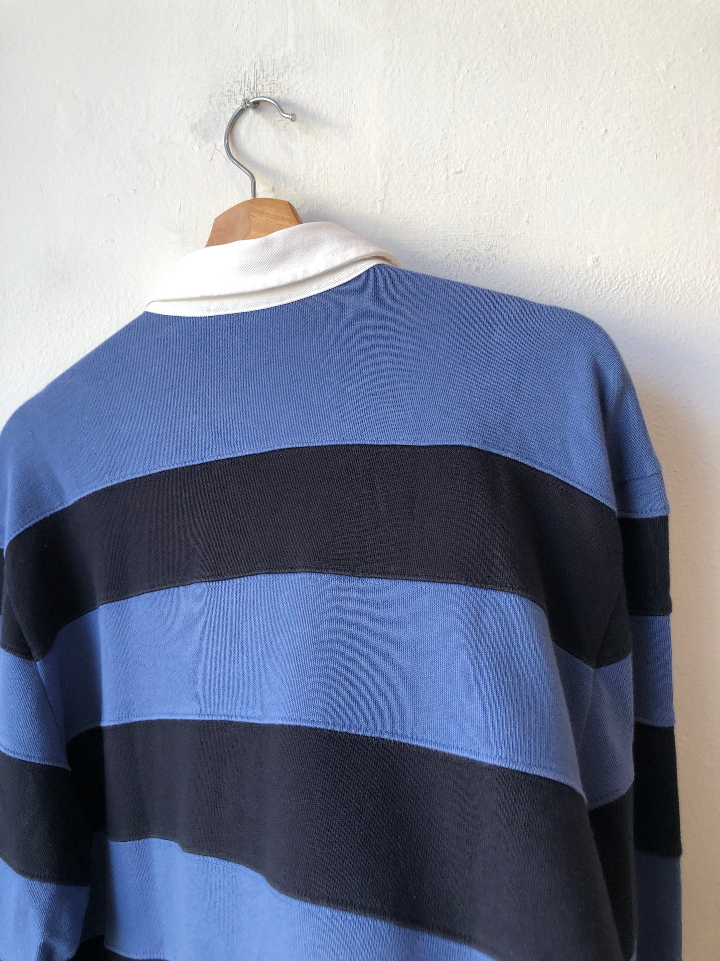 Y2K Blue Striped Rugby Shirt