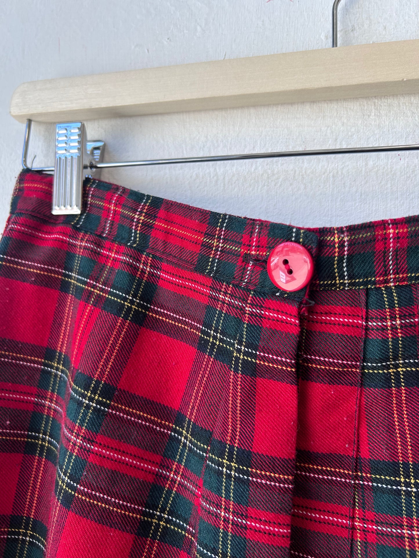 90's Plaid Mini Skirt 26"