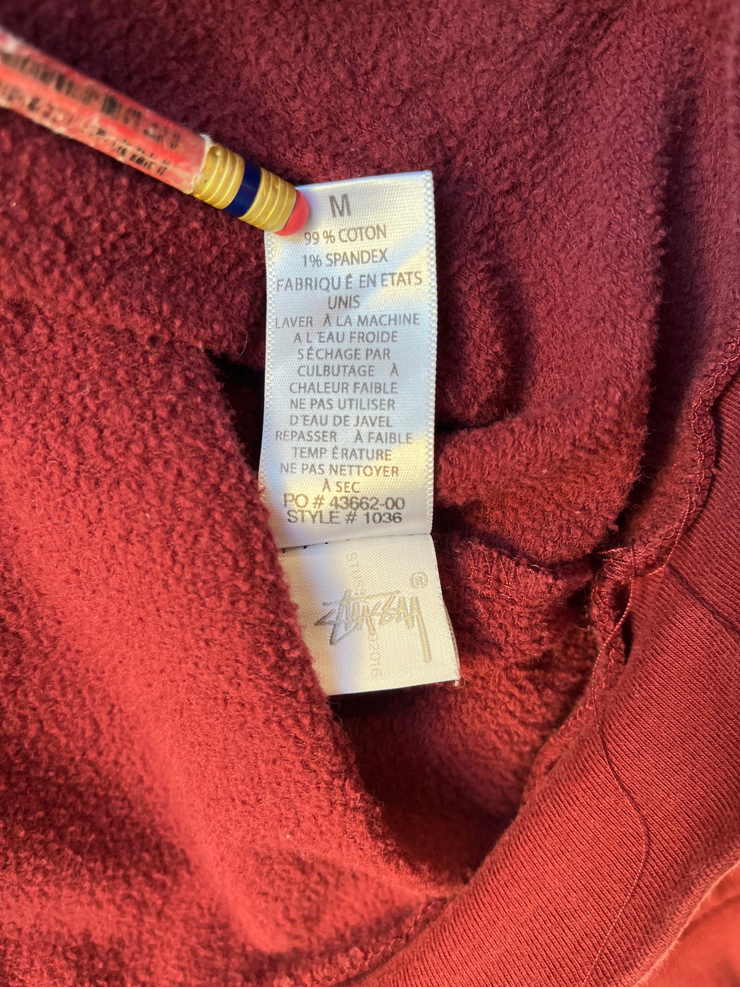 90's Stussy Lightweight Hoodie